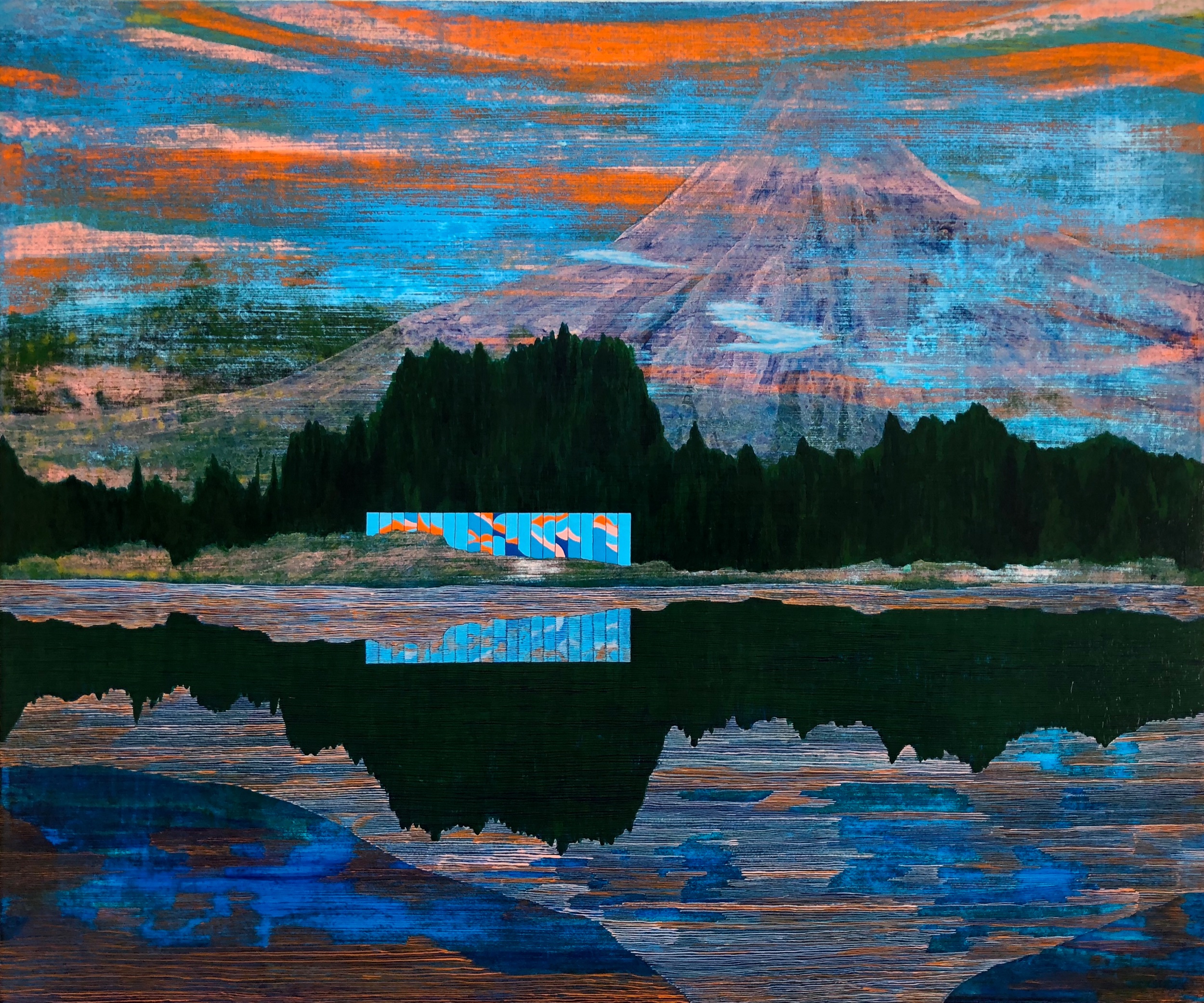 Western Pacific 2018 acrylic on panel 20”H x 24”W