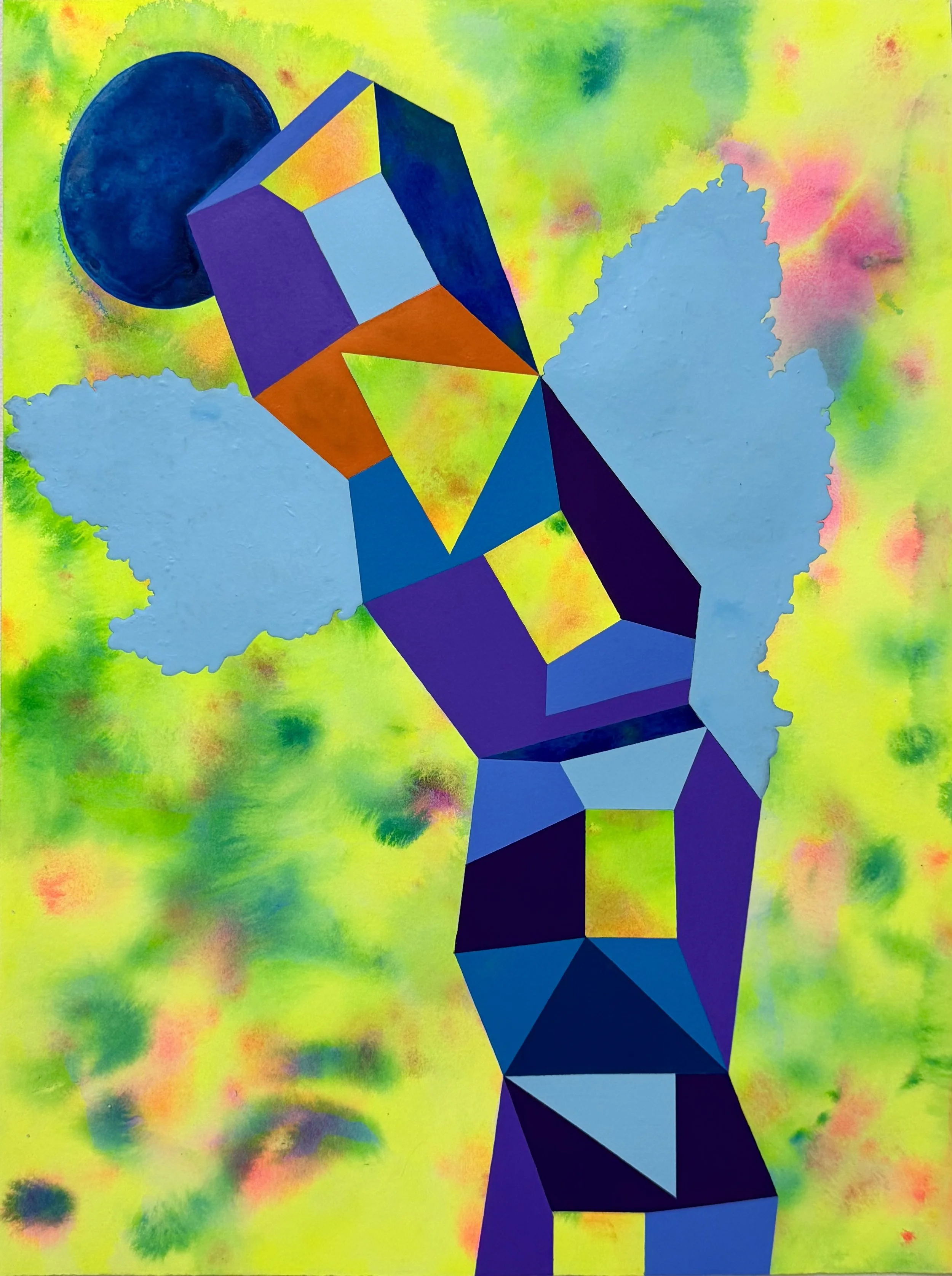  Oculus  2026  acrylic on paper  24”H x 18”W 