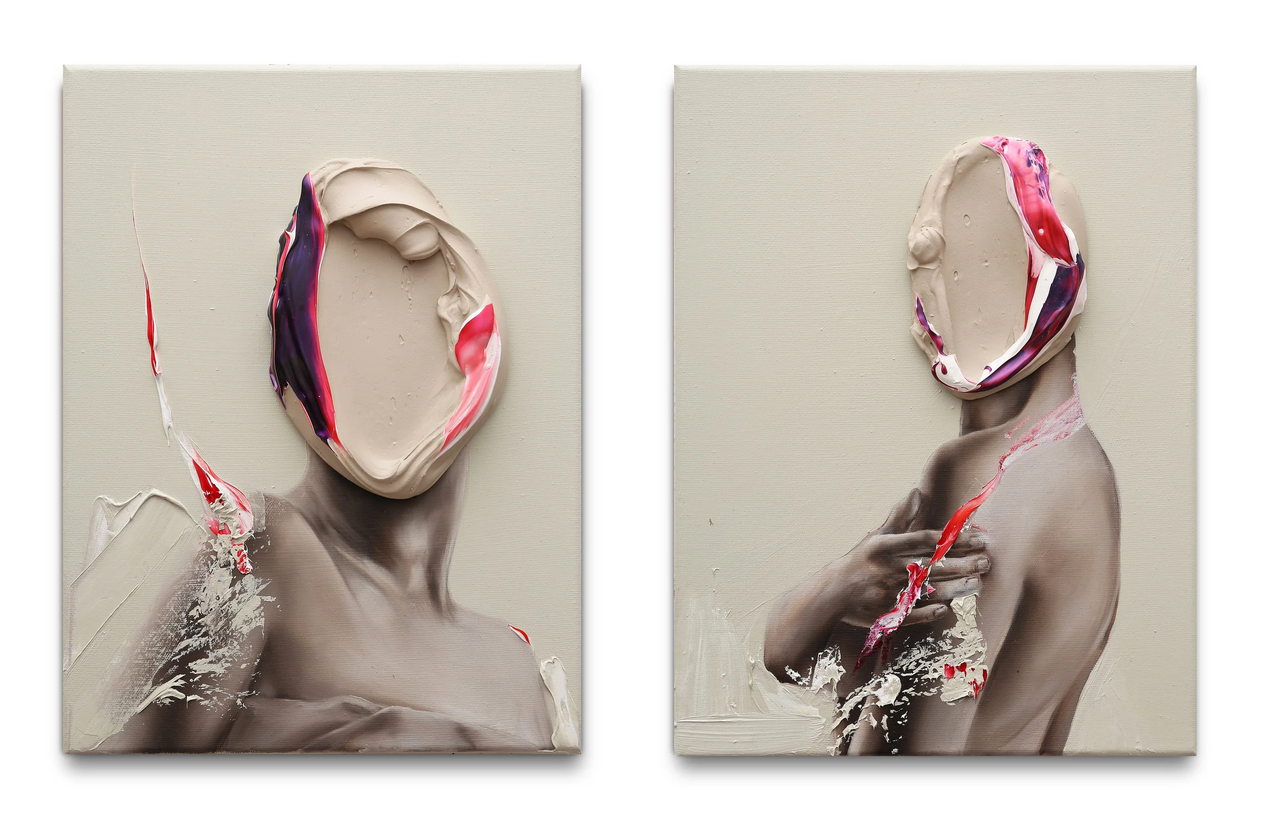 DIPTYCH MIGRATING TO THE U.S. - 30X40 CM EACH