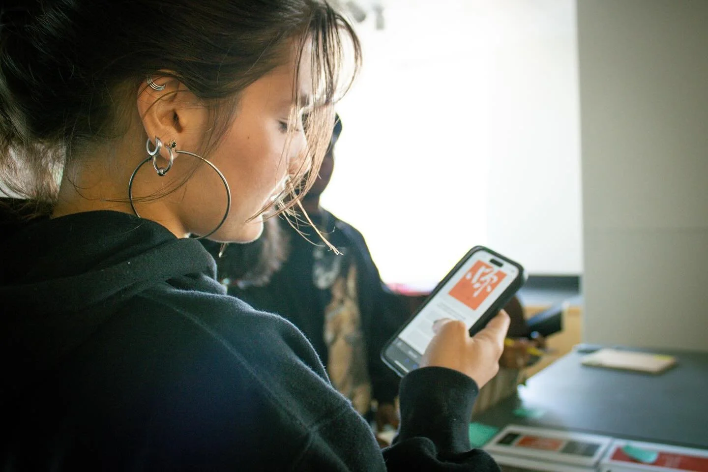 Design is all about collaboration. 

Yesterday, students from the Graphic Design Professional Practice class joined forces with the UX Design Practicum class to critique early iterations of the Great Ideas of Humanity virtual screens&mdash;an interac