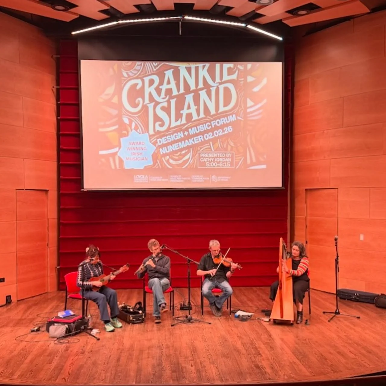 This past Monday, award-winning Irish musician Cathy Jordan presented Crankie Island to our Design and Music programs at #SUPERFORUM! 

Cathy Jordan is a renowned Irish traditional singer, songwriter, and musician, best known as a longtime member of 