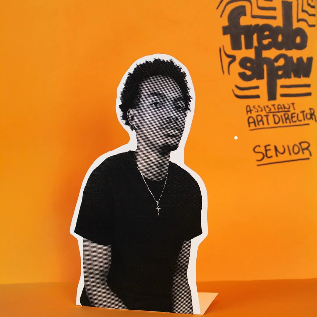 Fredo Shaw, one of our Assistant Art Directors, was raised in Houston, TX (where he learned how to tie his shoes for the first time). His love for design began slightly before the pandemic, making miniature profile pictures for his friends. This push