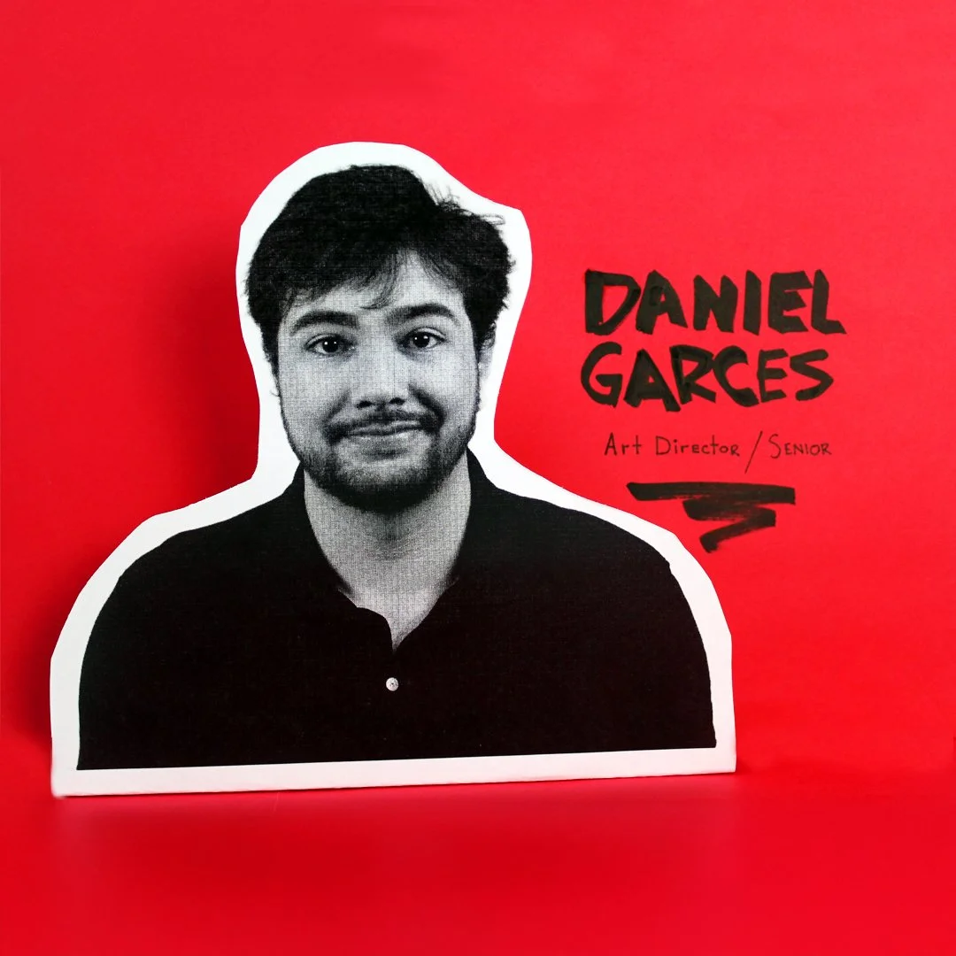 Meet Daniel, one of our Art Directors this semester. A big fan of bookbinding and anything print-related, he enjoys blending analog and digital elements and believes not everything needs to be done digitally to be impactful, as the tactile and handma