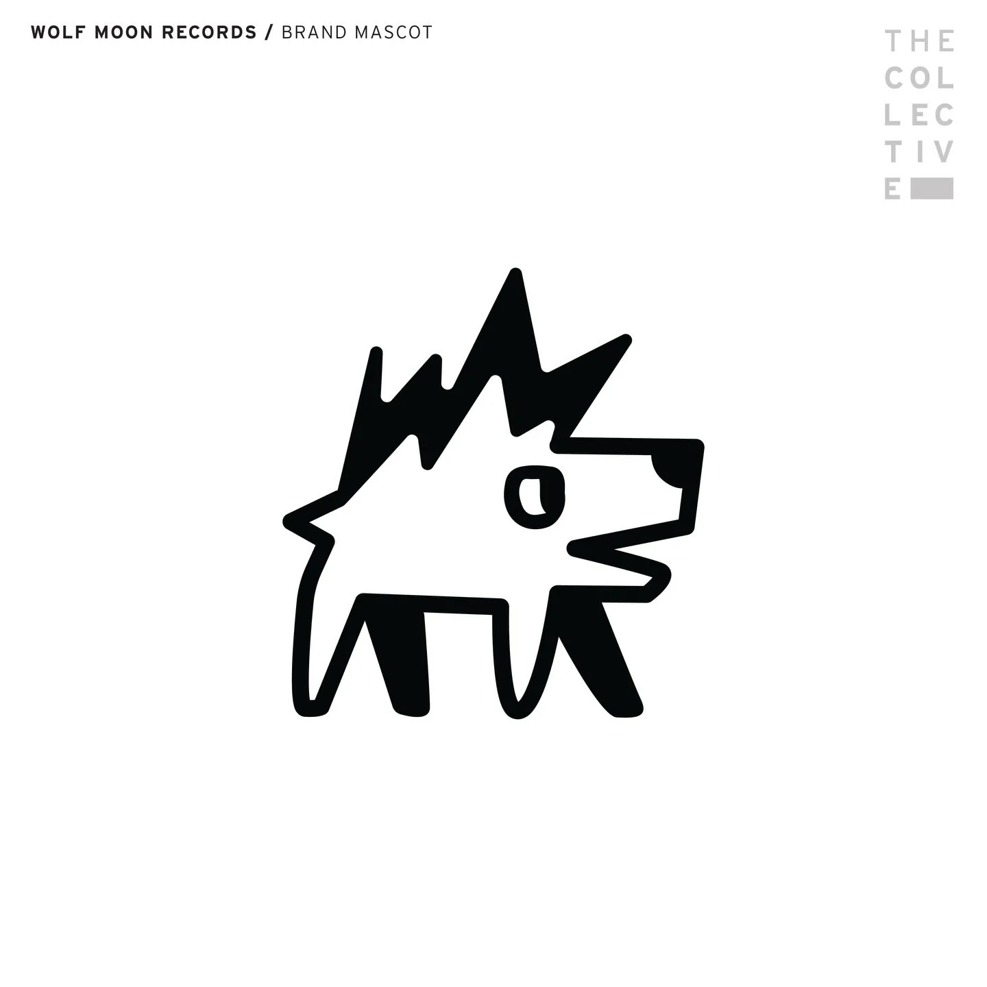 Logo identity for Wolf Moon Records designed by Daniel Garces. 

This approach is a fun, experimental version of Loyola&rsquo;s wolf mascot with a hidden WM disguised in the form. The mark is meant to be expressive and eclectic by design and is inspi