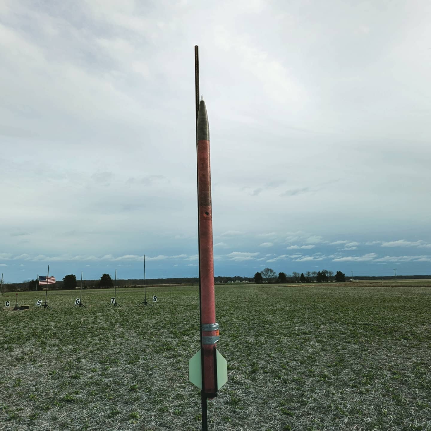 Was a little windy but we were able to launch our test rocket. Congrats to Andrew Bean for a successful flight! #rockets #spaceportamericacup