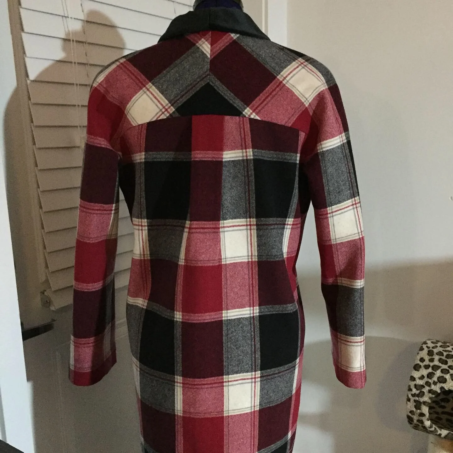 RED PLAID COAT
