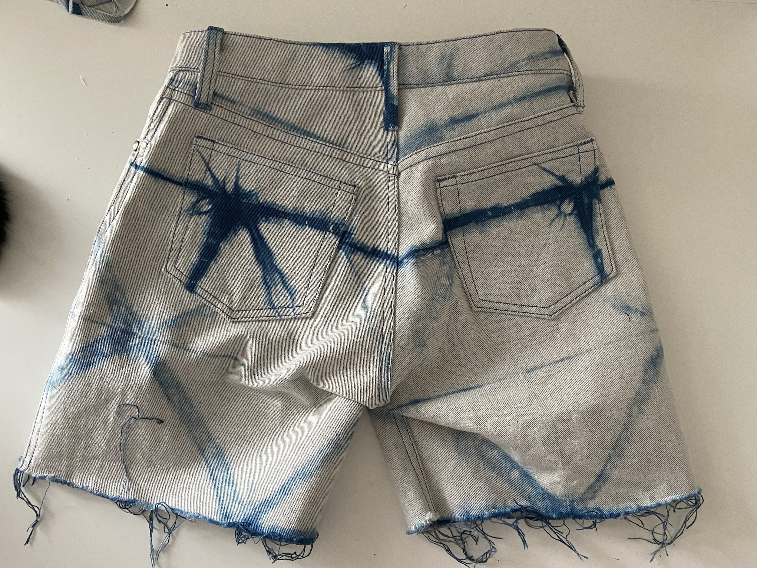 SHIBORI DYED JEAN SHORTS