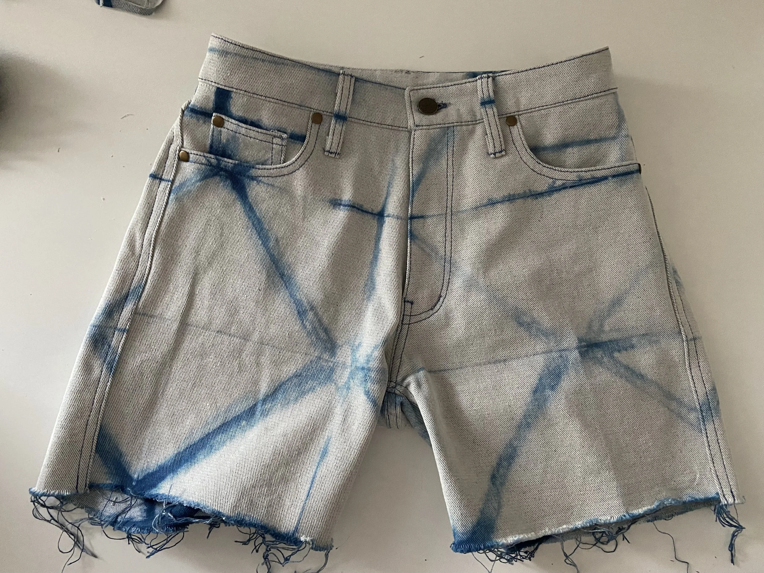 SHIBORI DYED JEAN SHORTS
