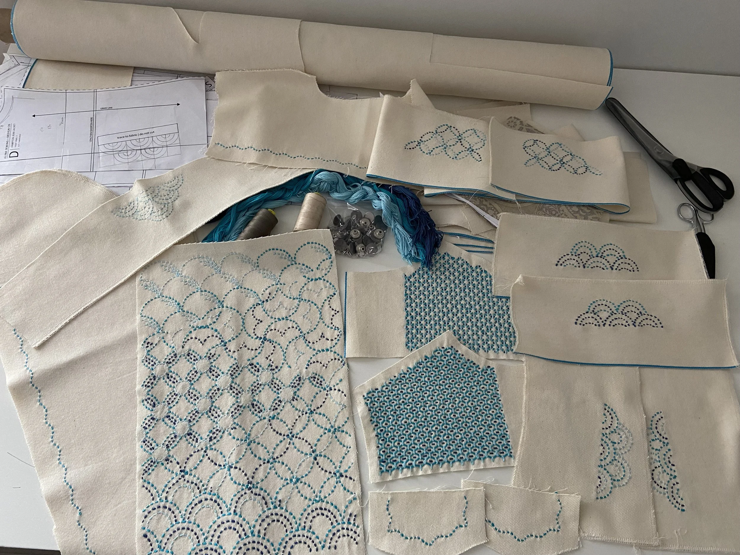 SASHIKO STITCHED SELVEDGE JEAN JACKET