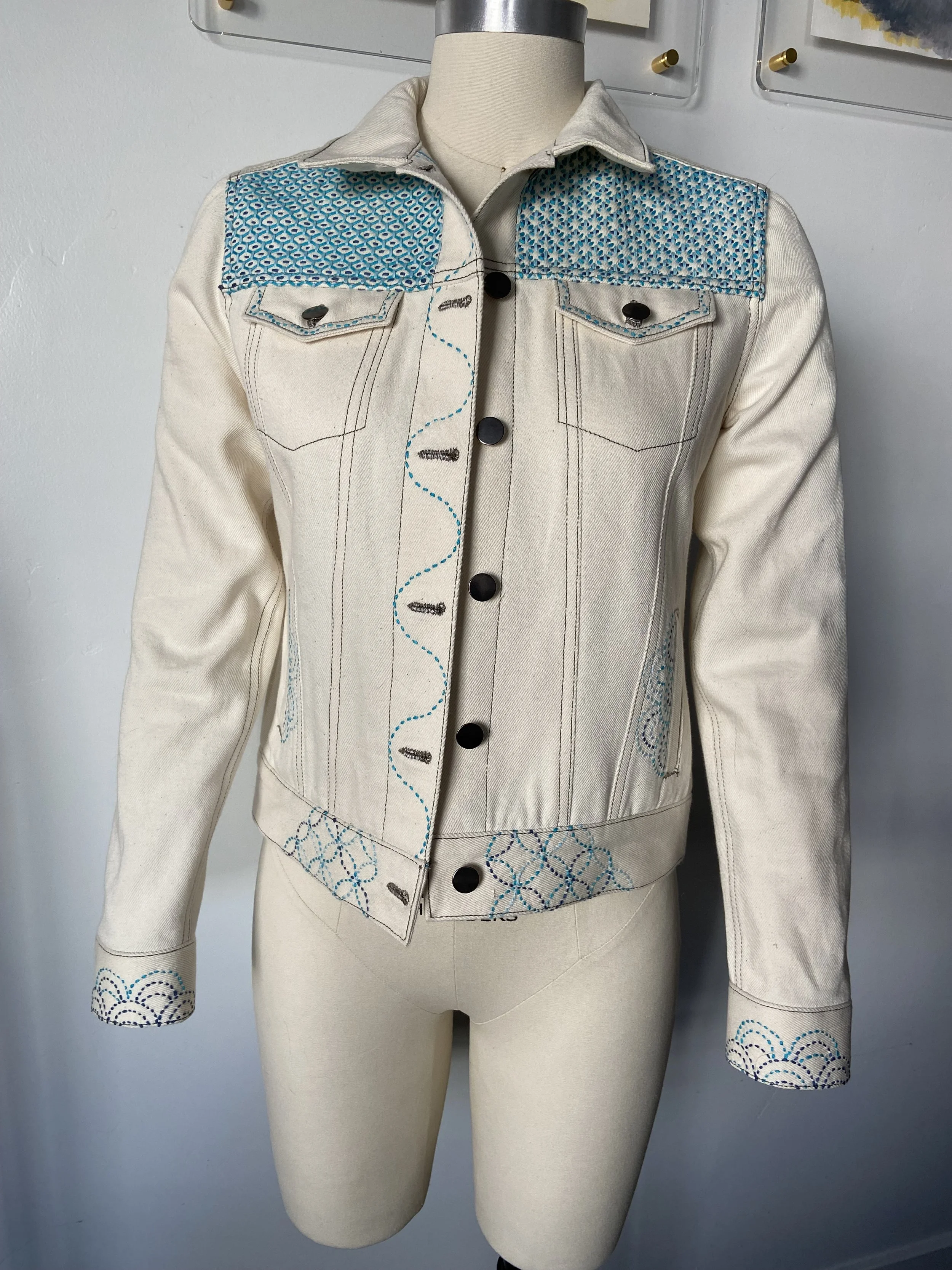 SASHIKO STITCHED SELVEDGE JEAN JACKET