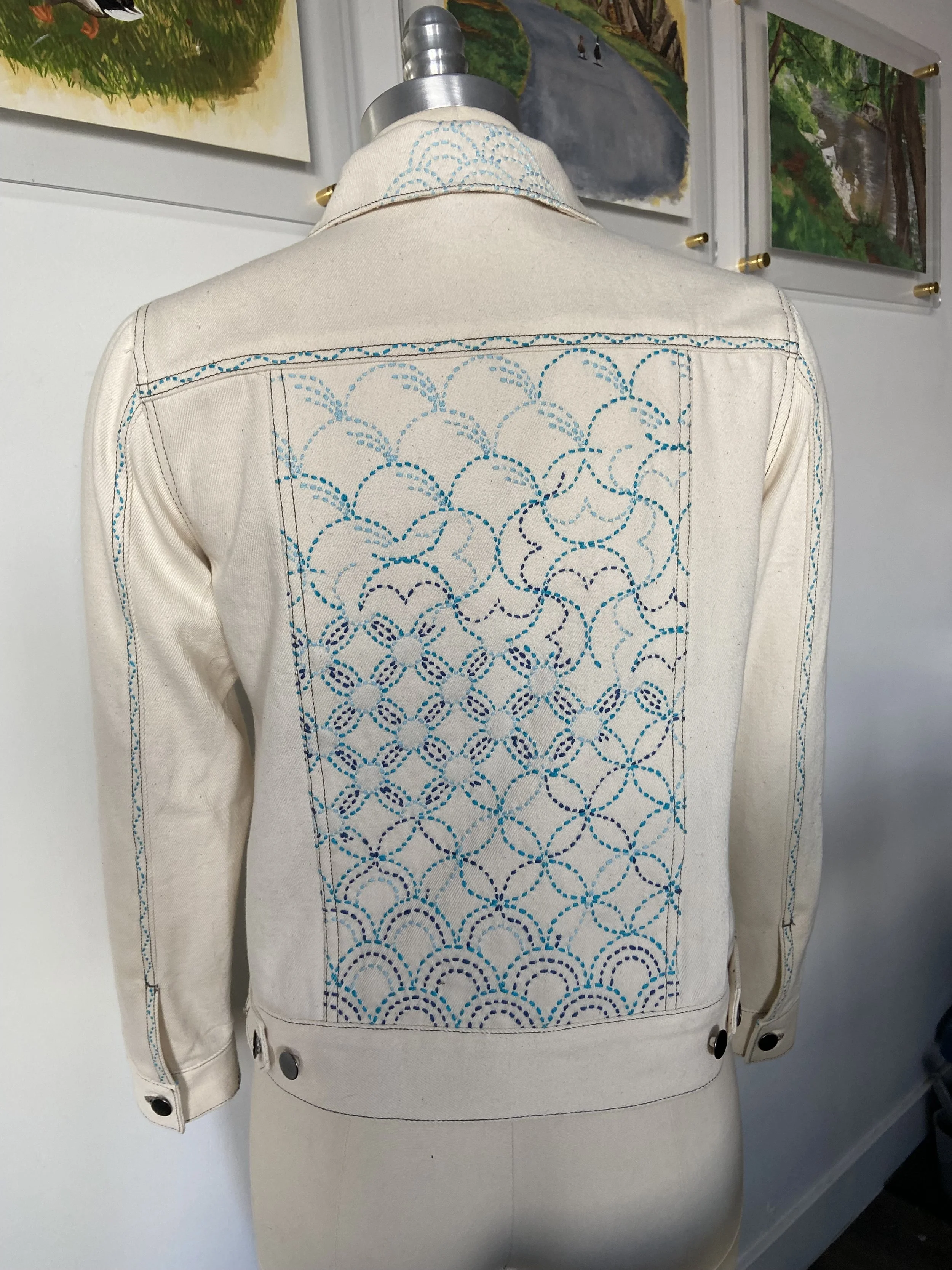 SASHIKO STITCHED SELVEDGE JEAN JACKET