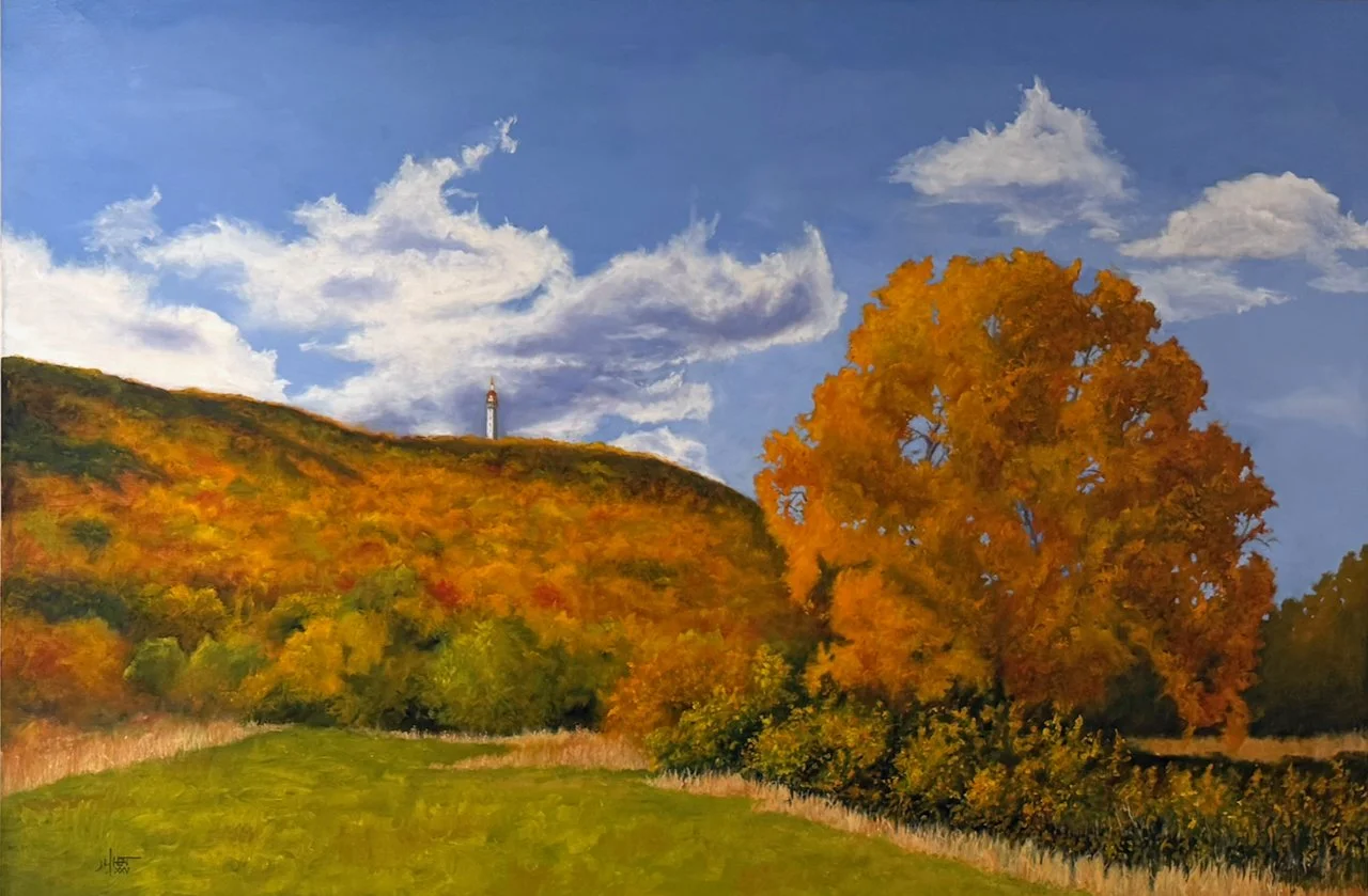 Hueblein Tower from Nod Road (Autumn)