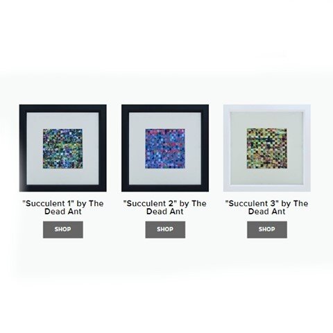 My new pieces are now available on the Art District gallery website. Each one is 6x6 (10x10 with frame) and only costs $65. Use the link in my bio to check them out.⁠
⁠
⁠
#contemporaryart #paperart #artresin #queerartist #mosaicart #mixedmedia #colla