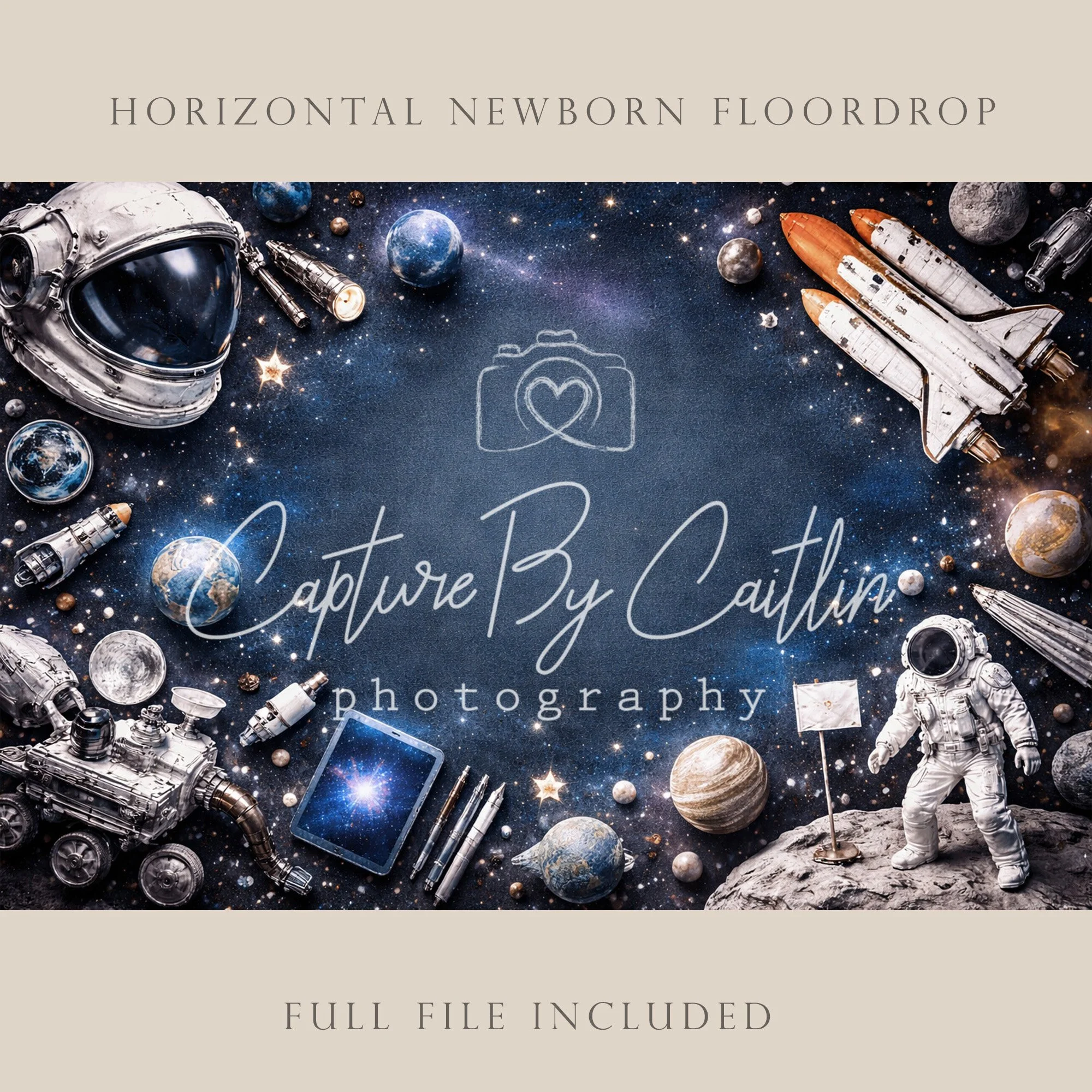 Capture By Caitlin | Space | Newborn Floor Drop