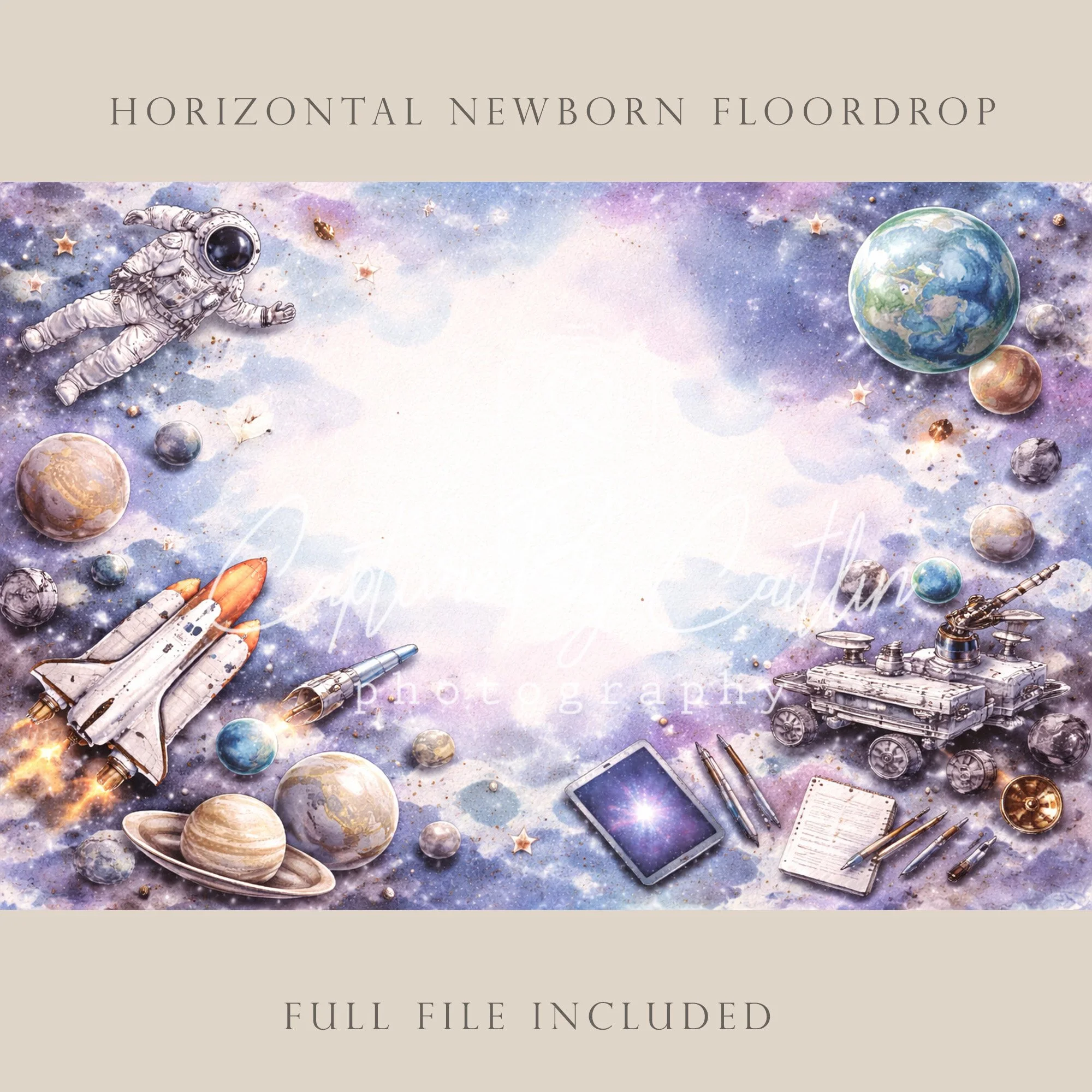 Capture By Caitlin | Space | Newborn Floor Drop