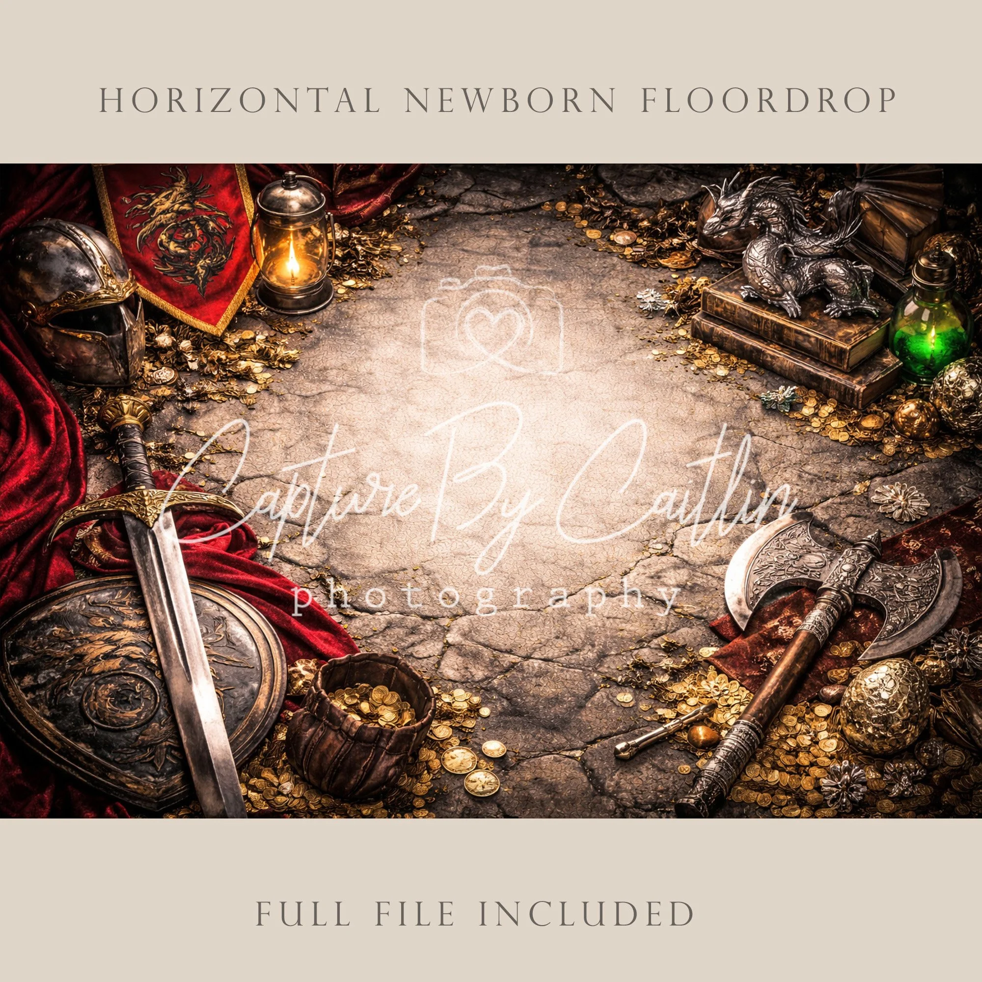 Capture By Caitlin | Medieval | Newborn Floor Drop