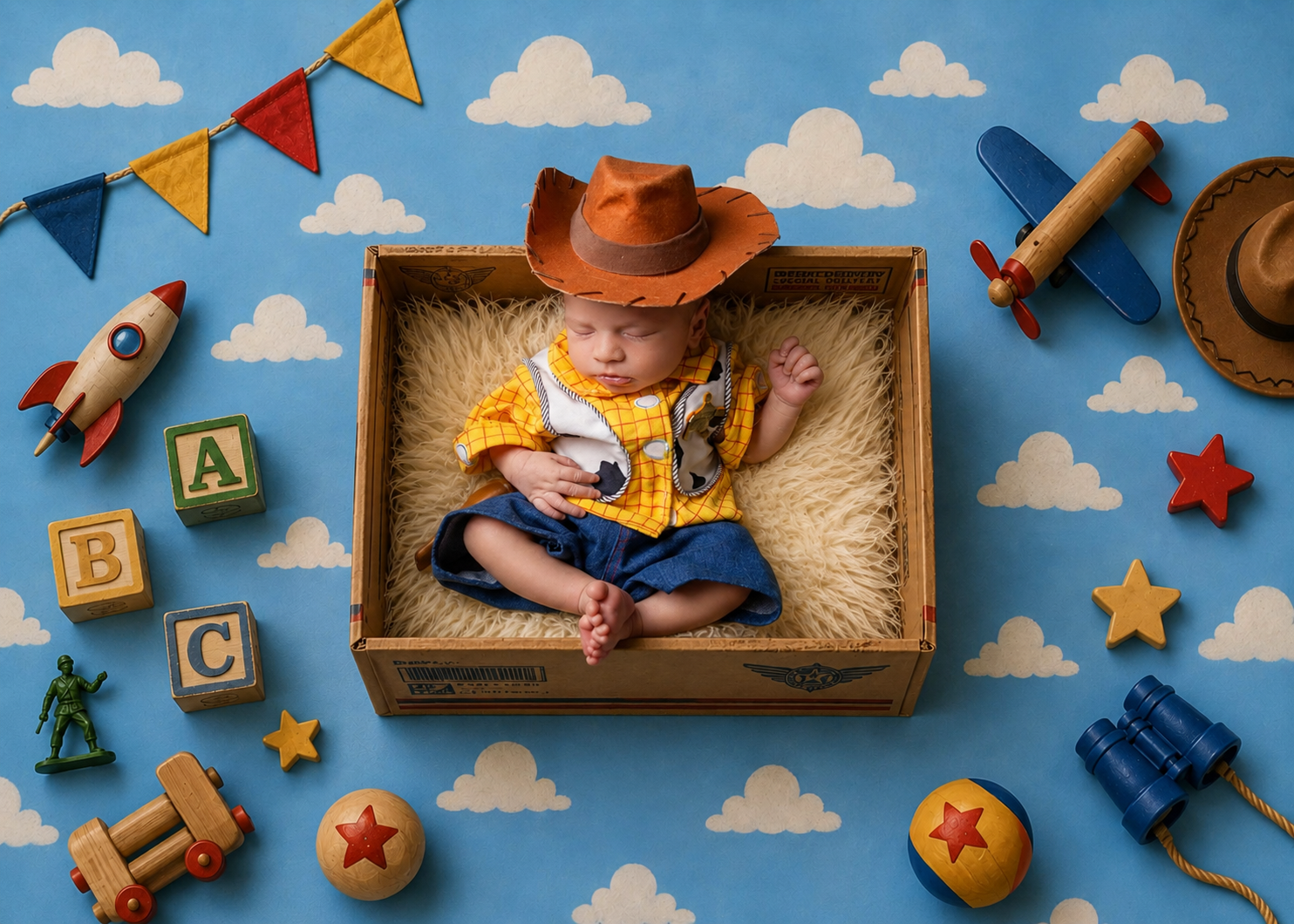 Sweet cowboy baby in a box.png