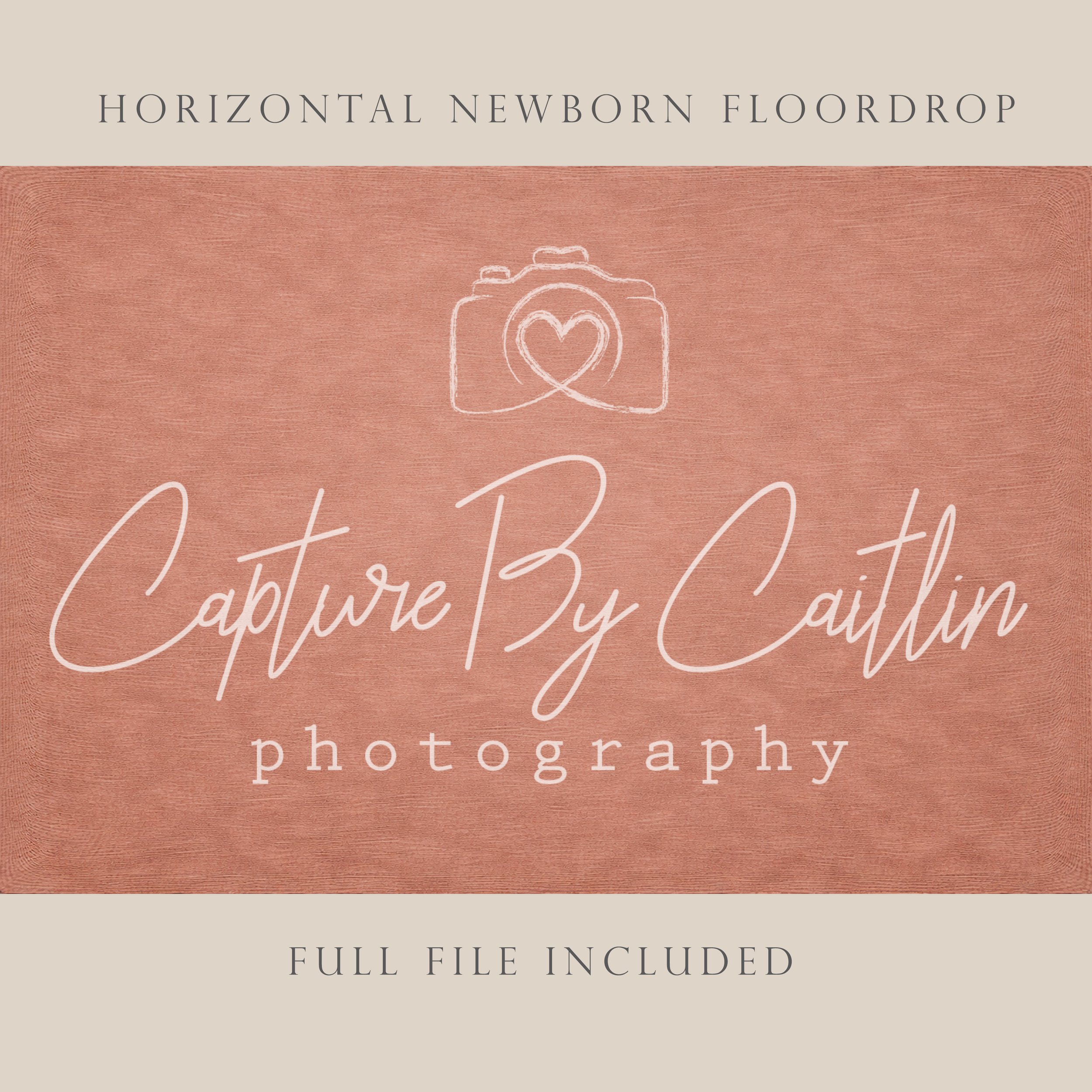 Capture By Caitlin | Dusty Orange | Newborn Floor Drop
