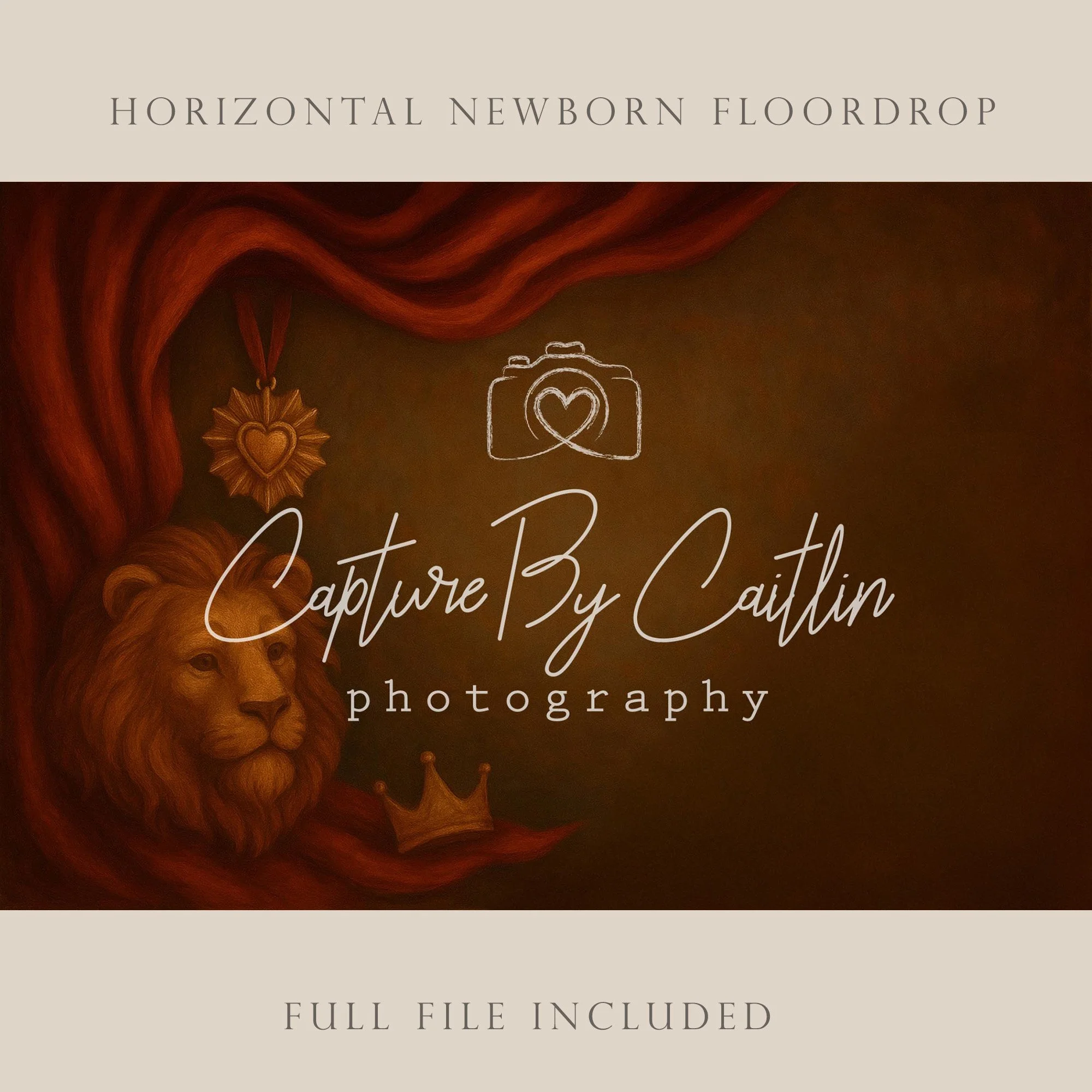 Capture By Caitlin | Cowardly Lion | Newborn Floor Drop