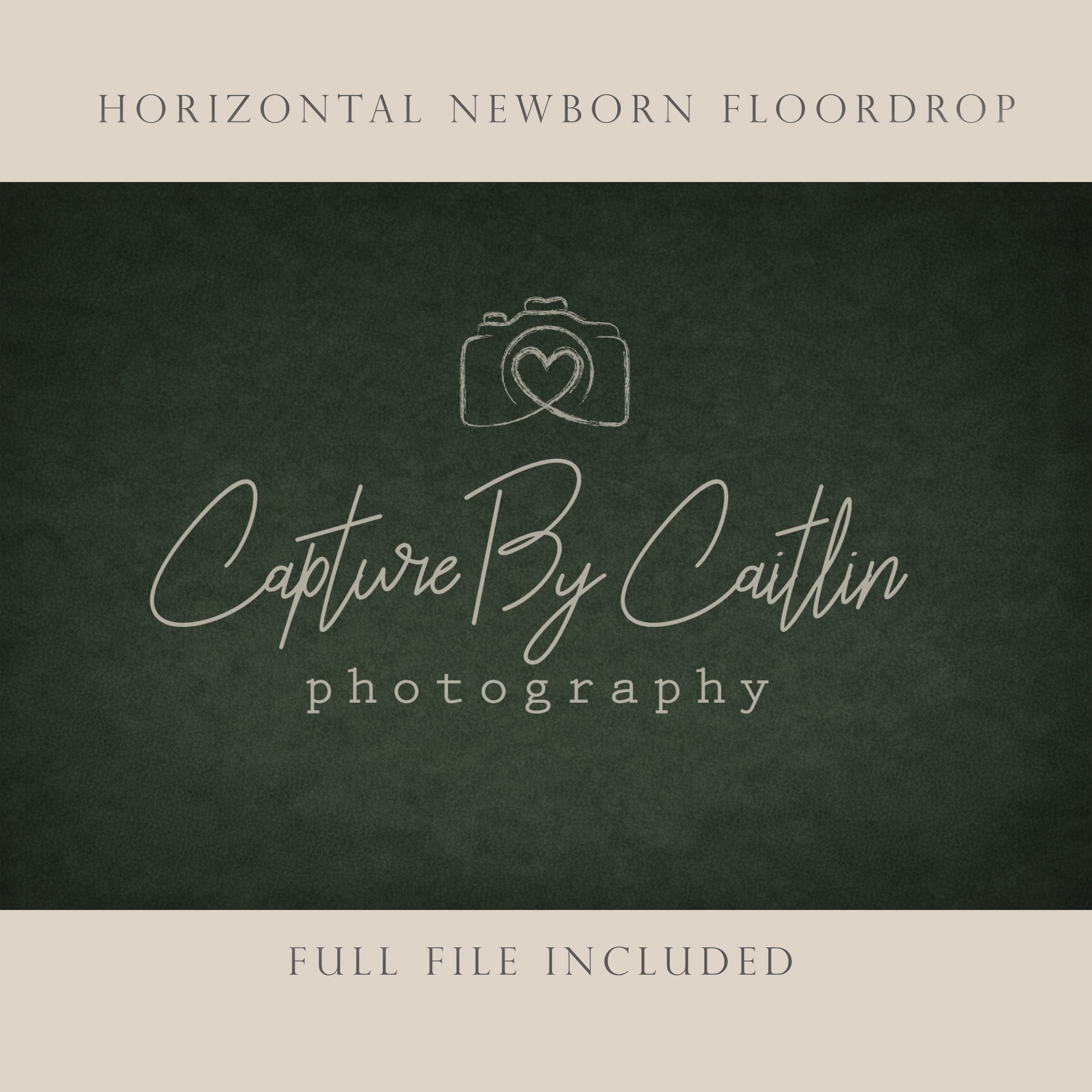 Capture By Caitlin | Midnight Garden - Evergreen Texture | Newborn Floor Drop