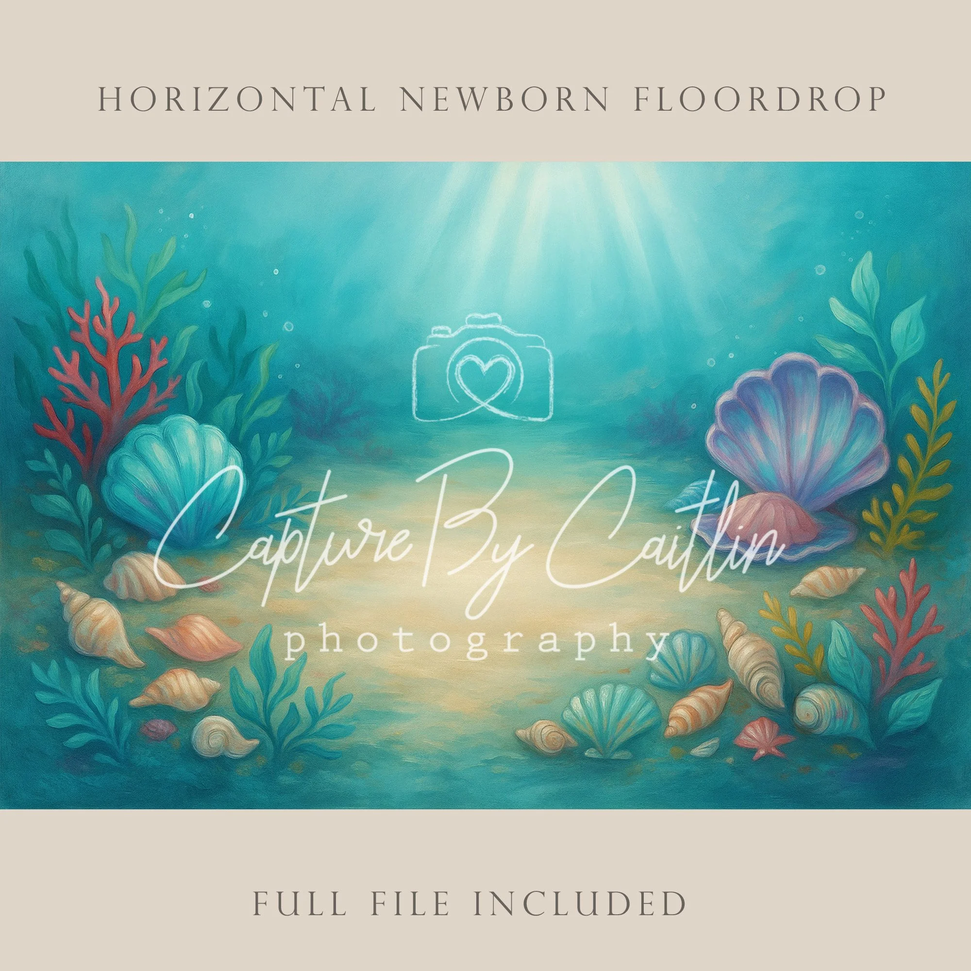 Capture By Caitlin | Mermaid | Newborn Floor Drop