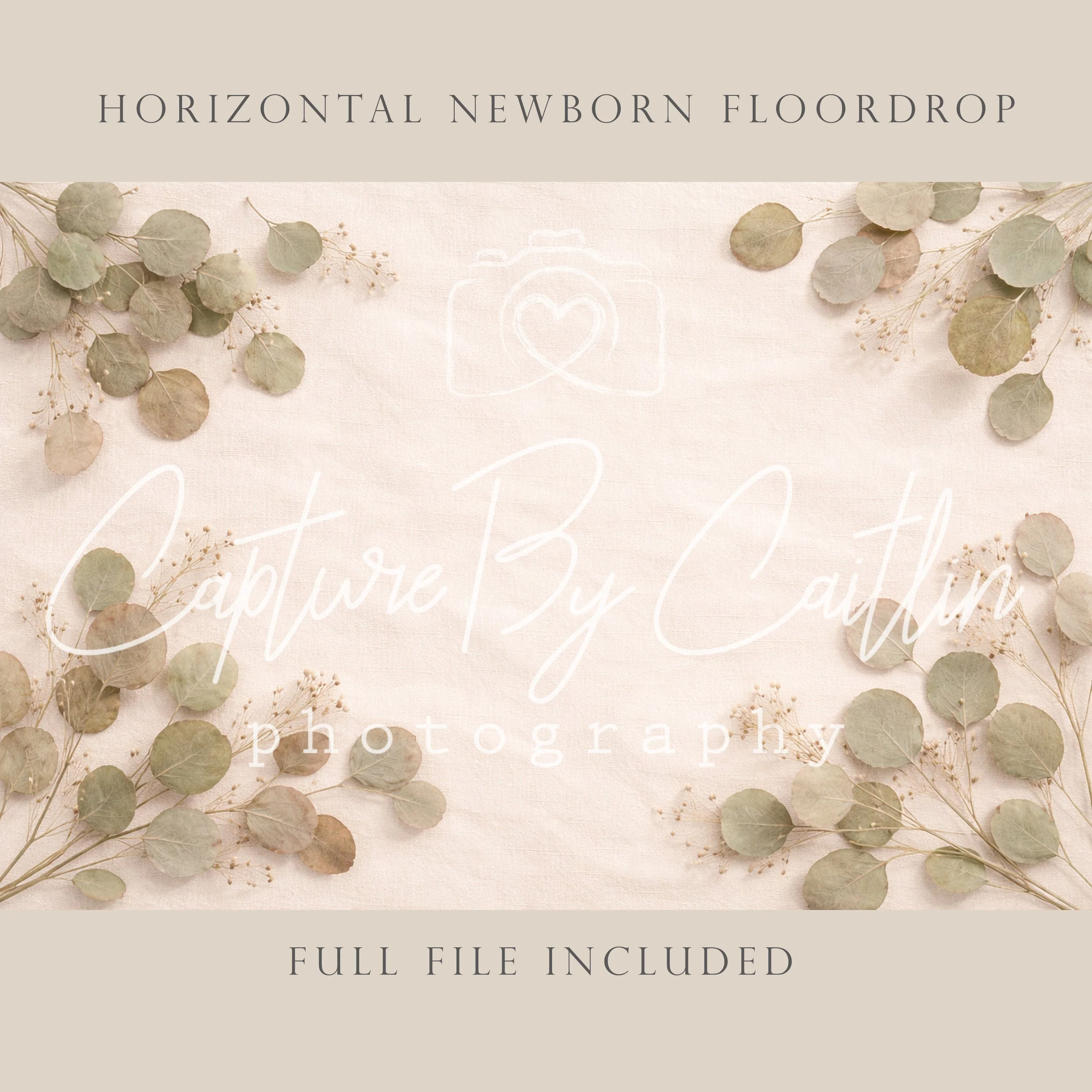 Capture By Caitlin | Eucalyptus Field | Newborn Floor Drop