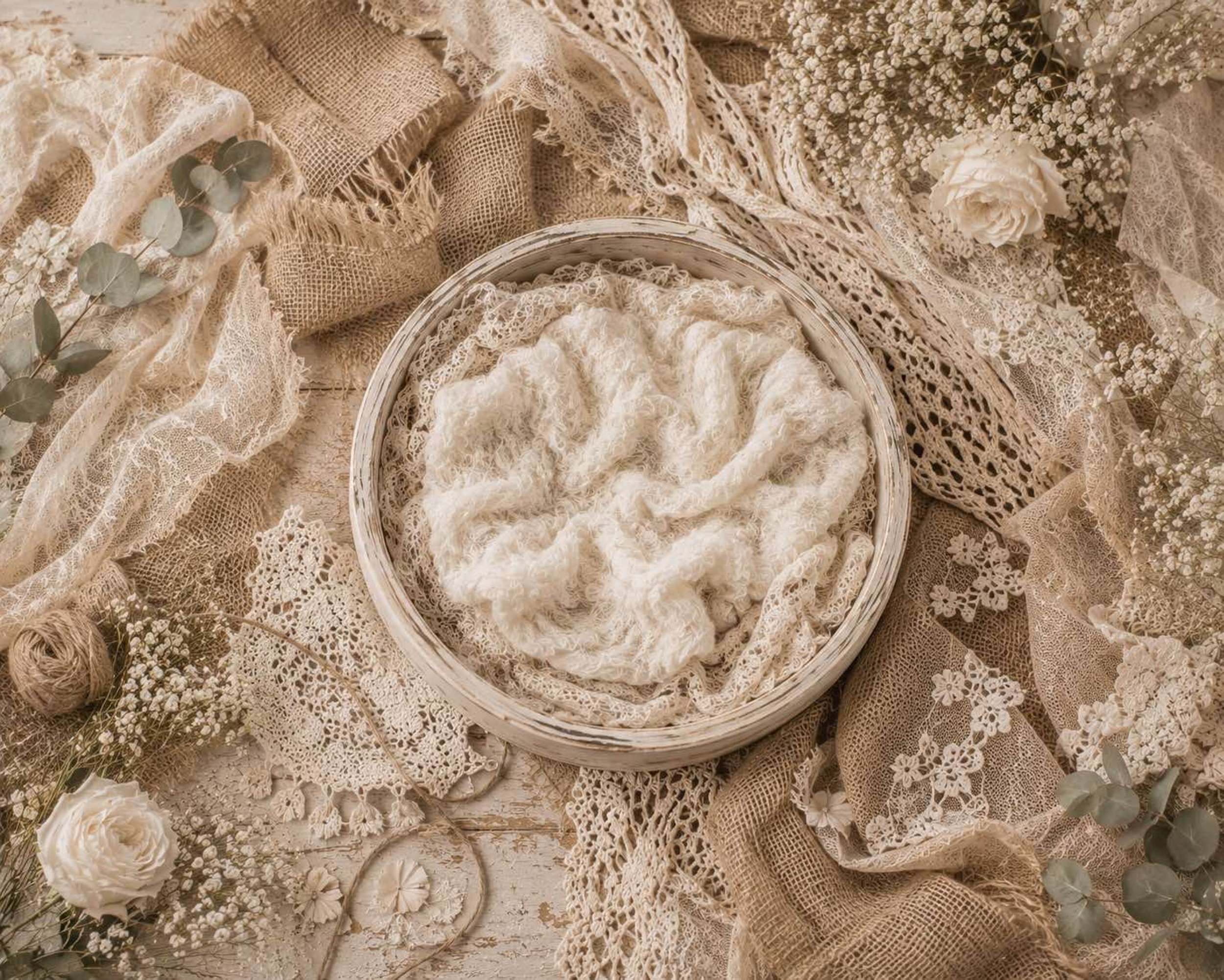Rustic Lace & Linen Nest