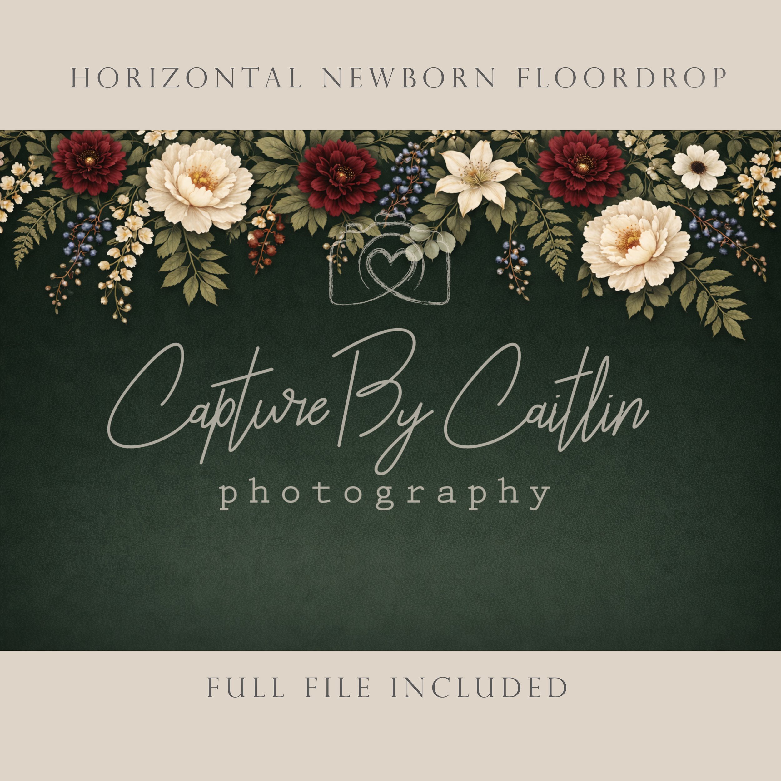 Capture By Caitlin | Midnight Garden - Overhead Canopy | Newborn Floor Drop