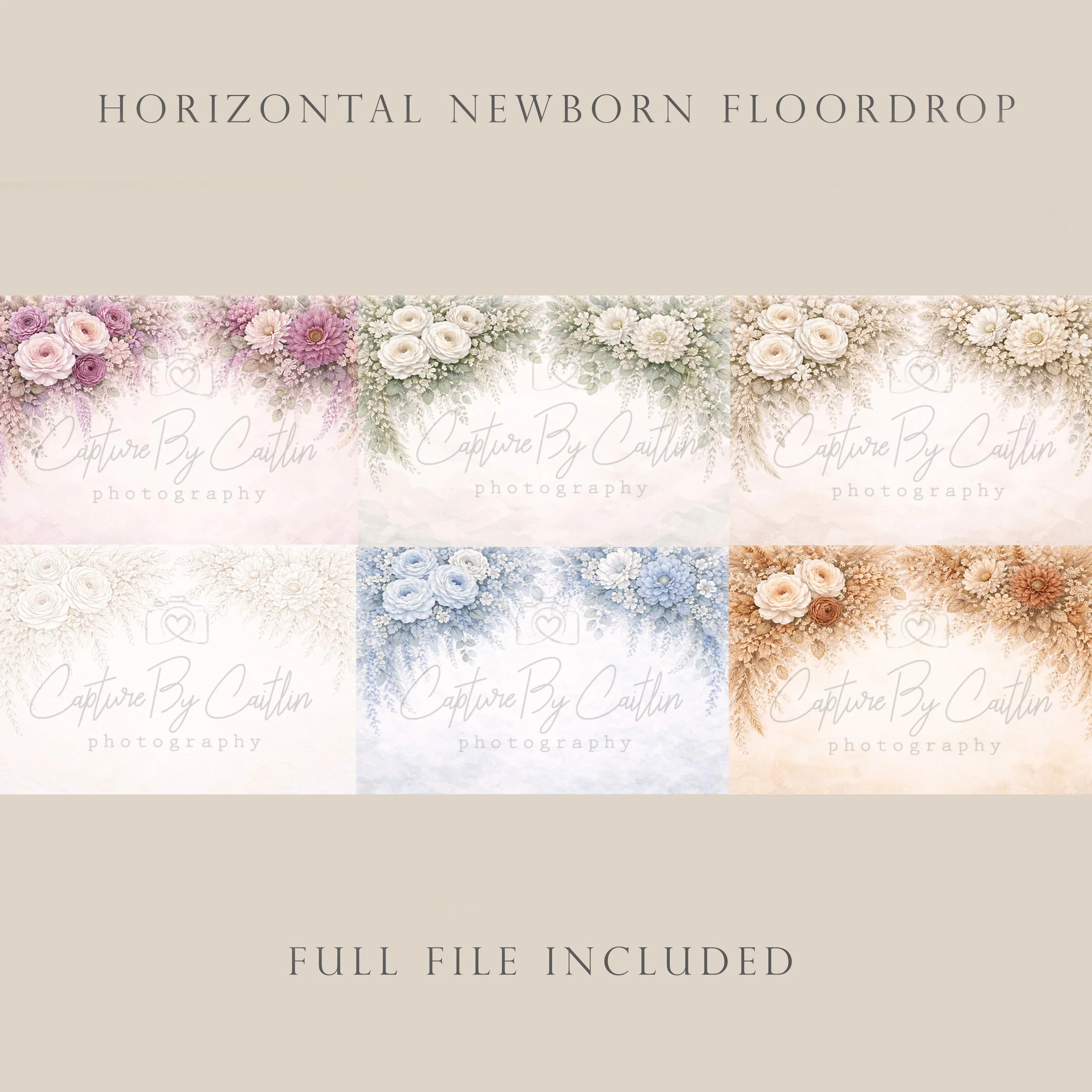 Capture By Caitlin | Floral Arch Bundle | Newborn Floor Drop