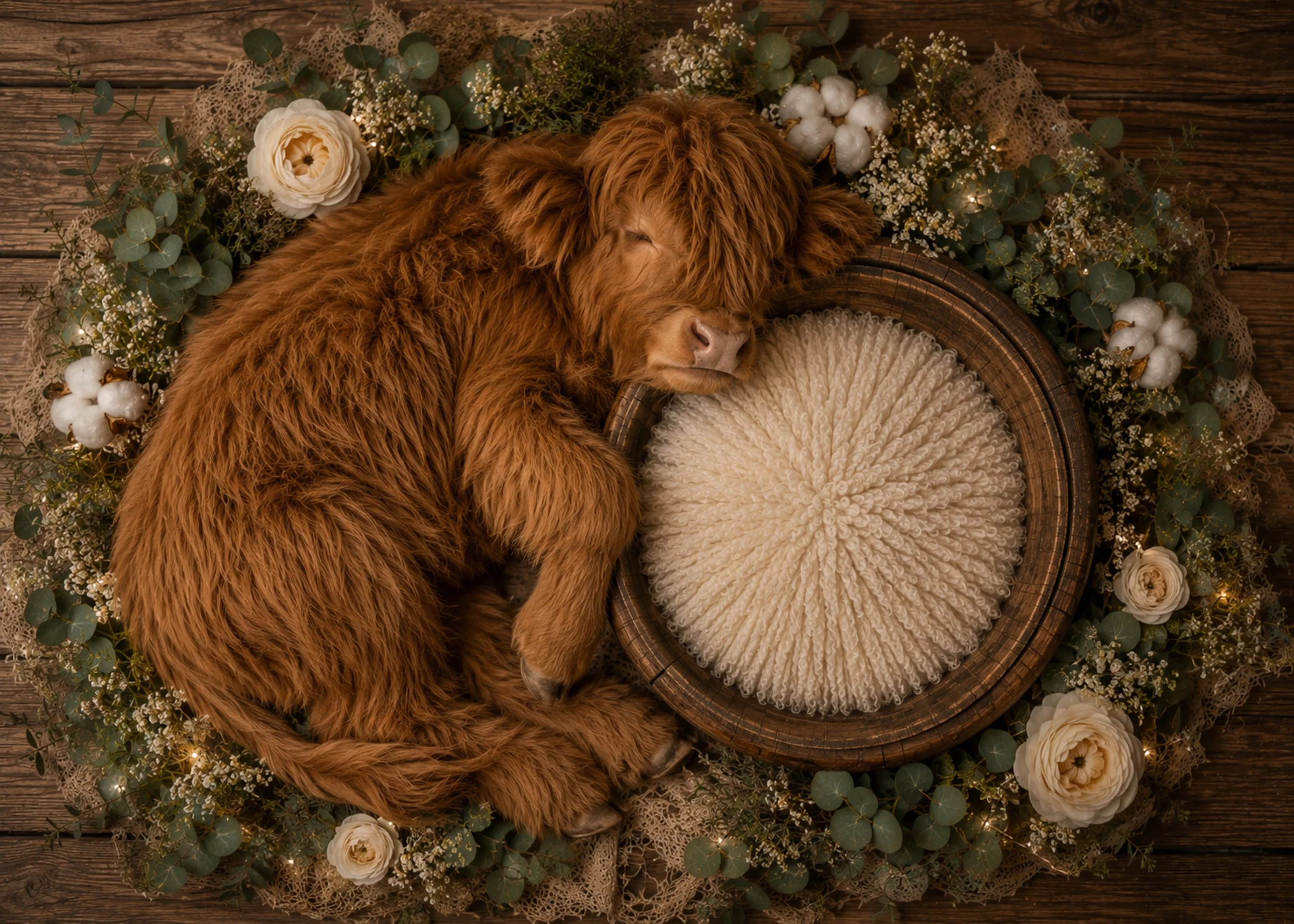 Highland Cow & Baby