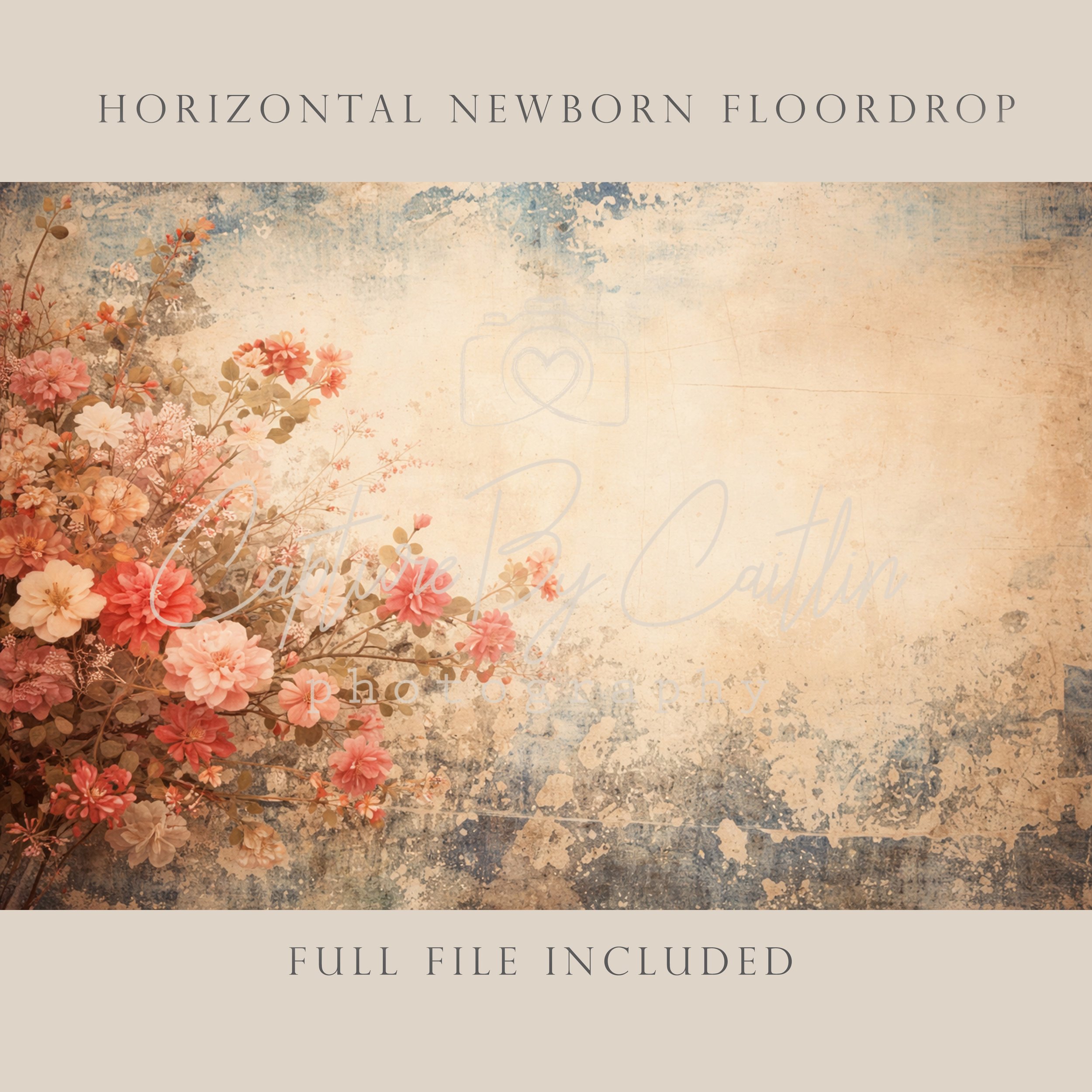 Capture By Caitlin | Rosewashed Canvas | Newborn Floor Drop