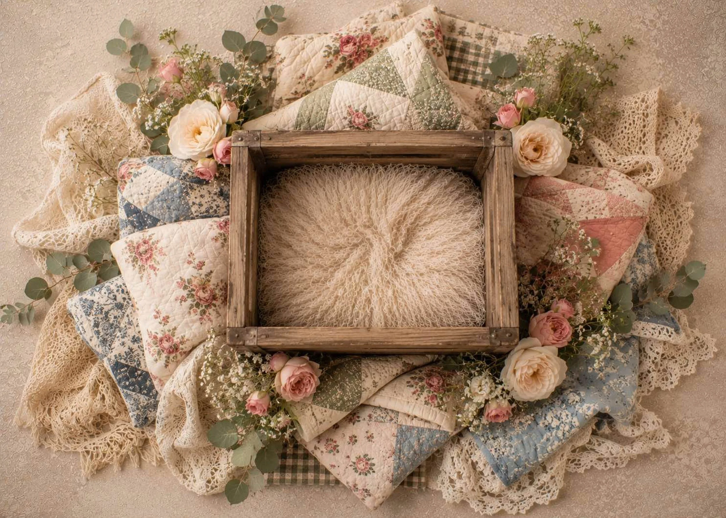 Antique Quilt Crate