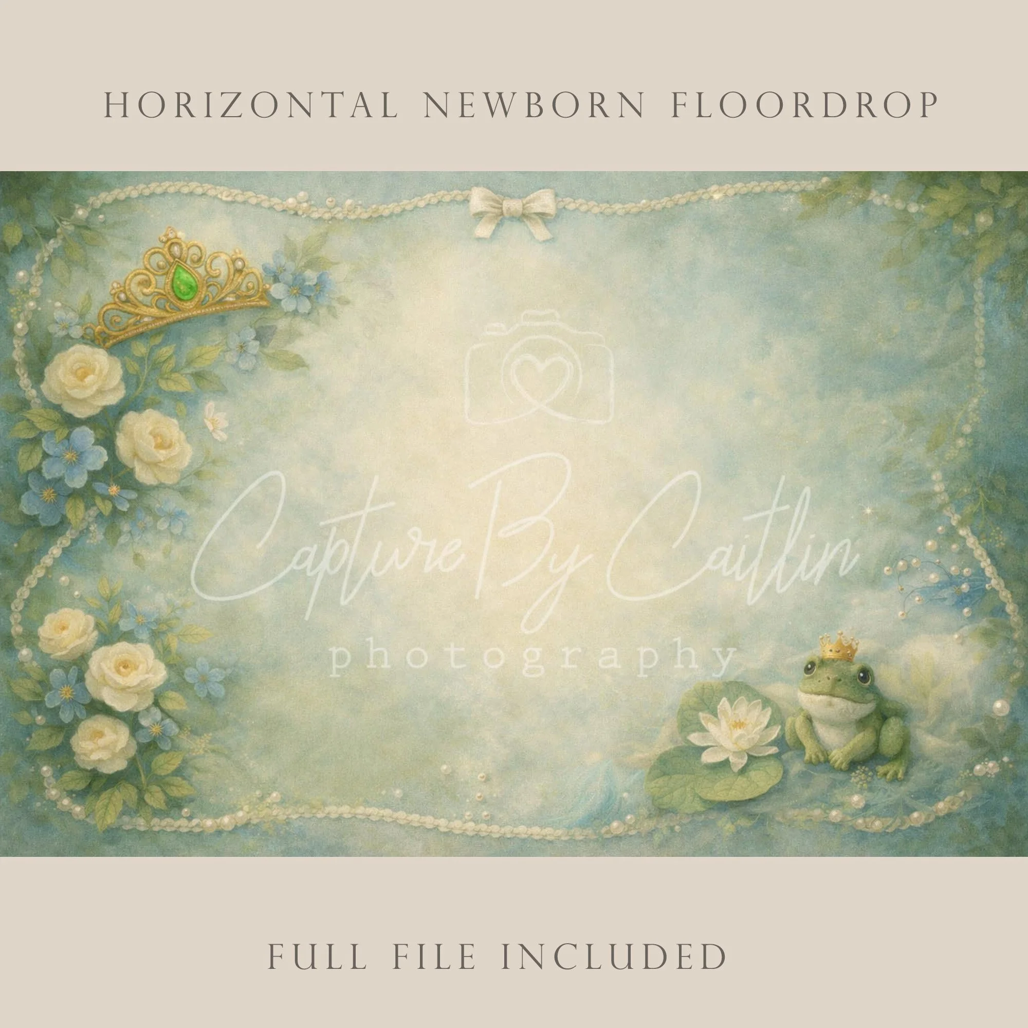 Capture By Caitlin | Frog Princess | Newborn Floor Drop