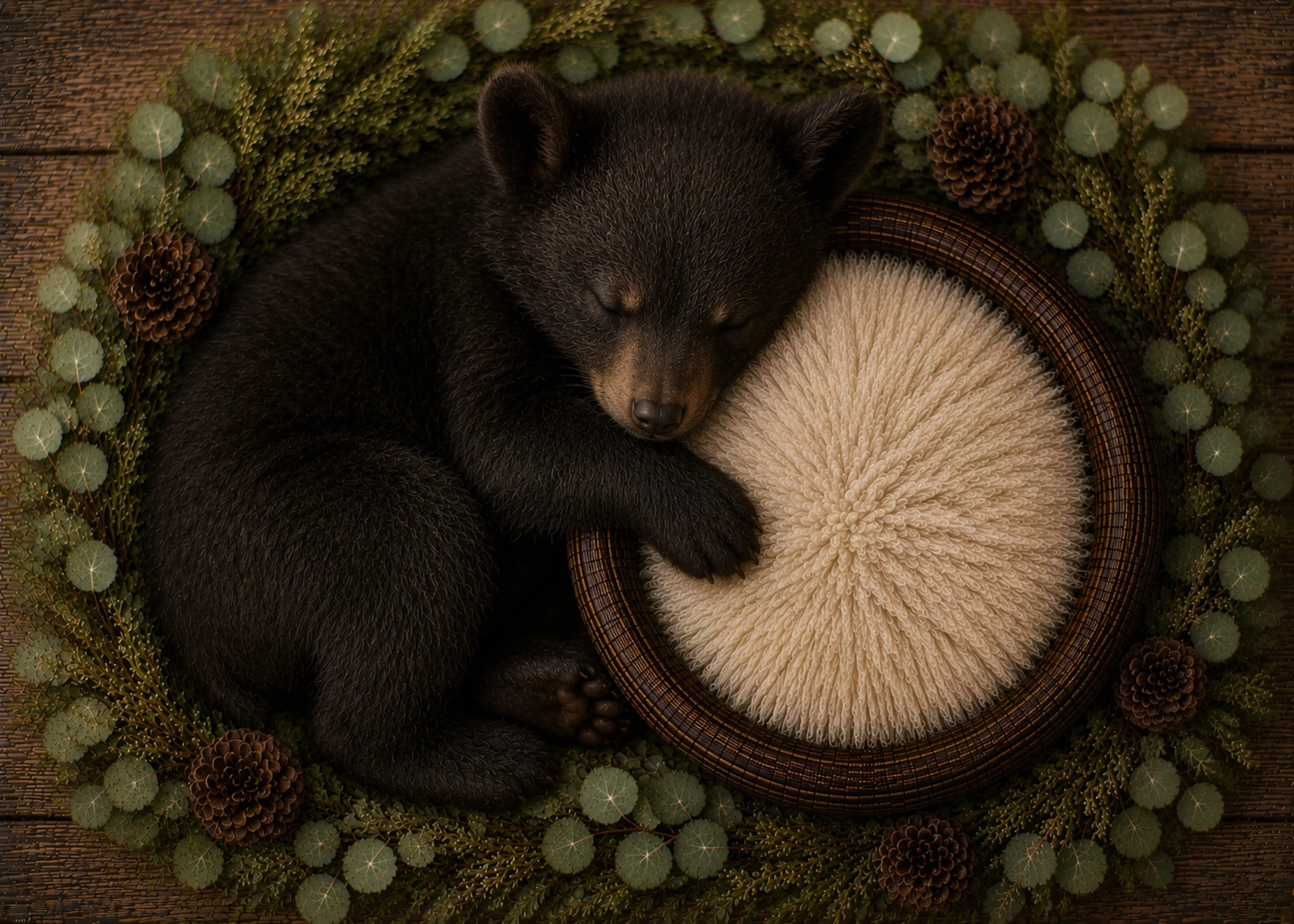 Black Bear & Baby