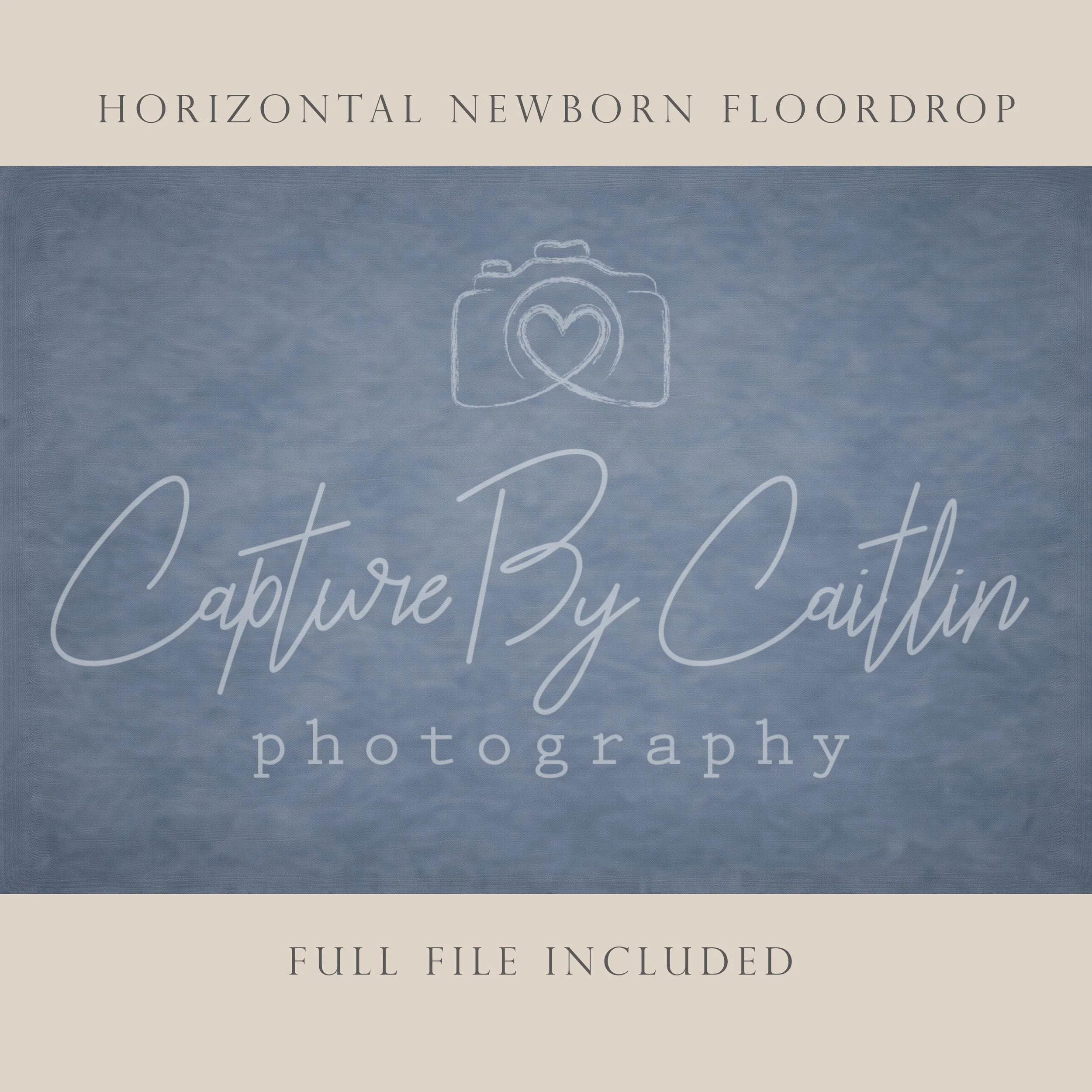 Capture By Caitlin | Dusty Denim | Newborn Floor Drop
