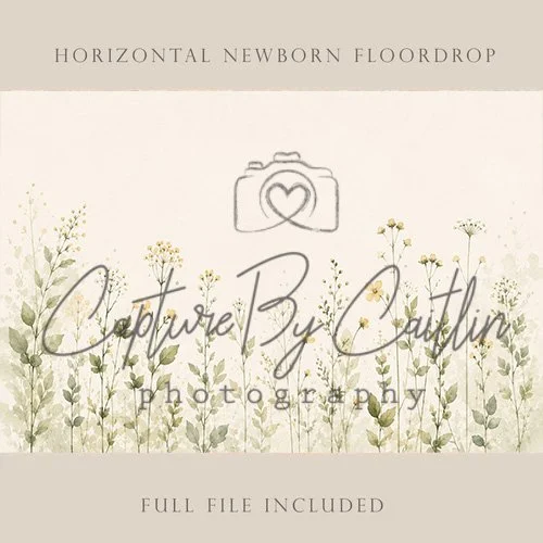Capture By Caitlin | Buttercup Breeze Border | Newborn Floor Drop