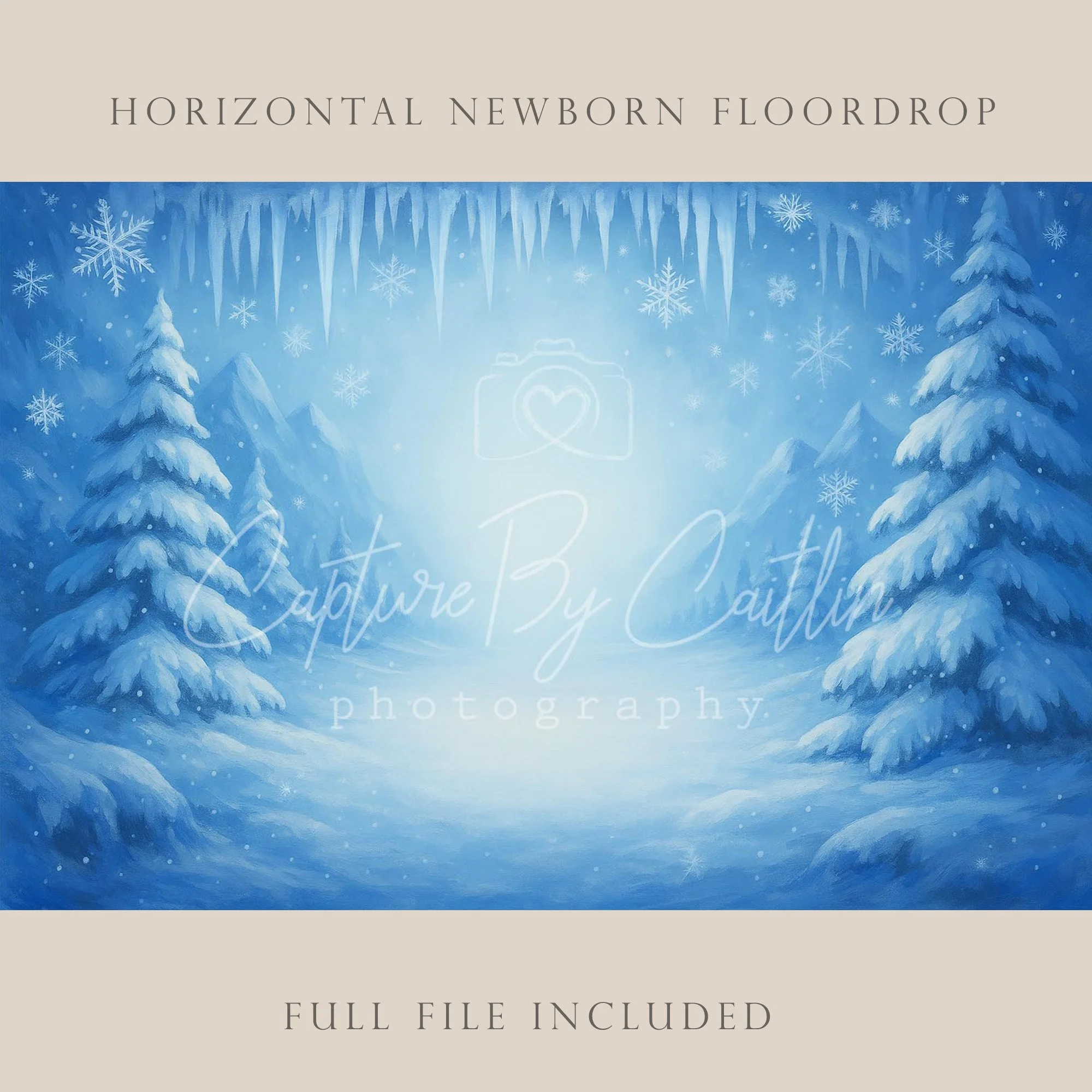 Capture By Caitlin | Ice Princess | Newborn Floor Drop