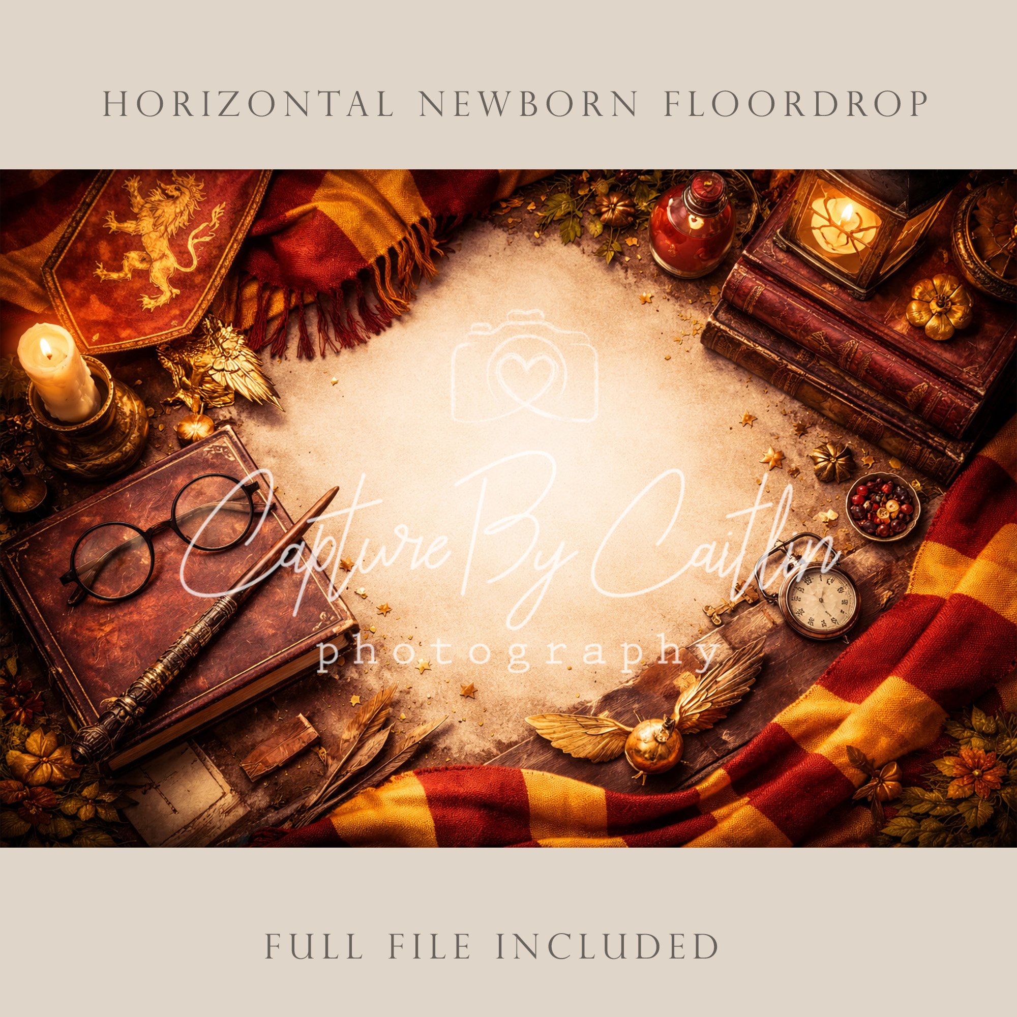 Capture By Caitlin | Red House | Newborn Floor Drop