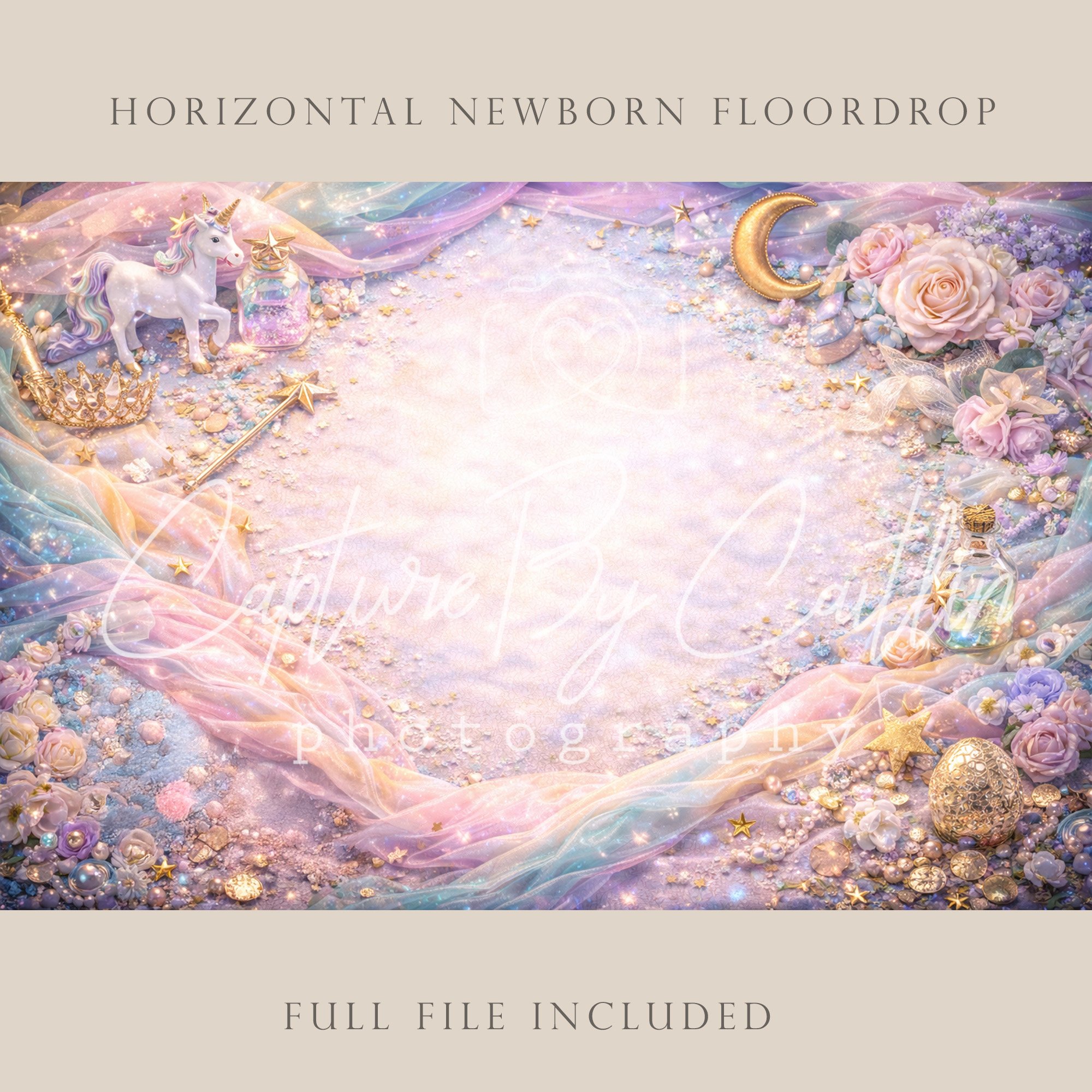 Capture By Caitlin | Unicorn | Newborn Floor Drop
