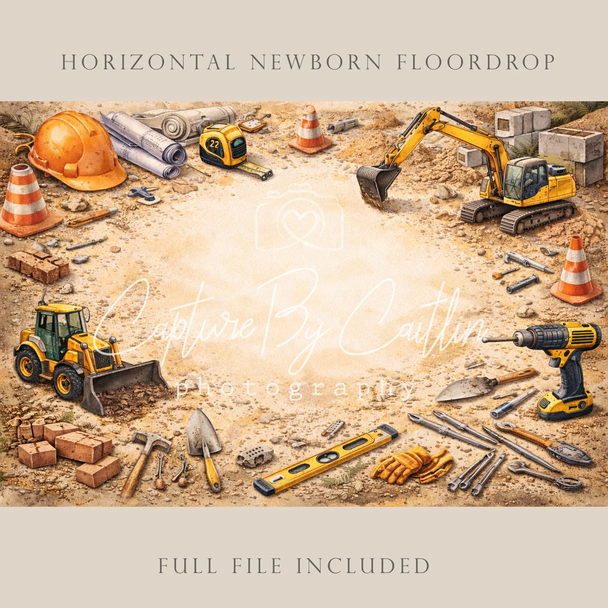 Capture By Caitlin | Construction | Newborn Floor Drop