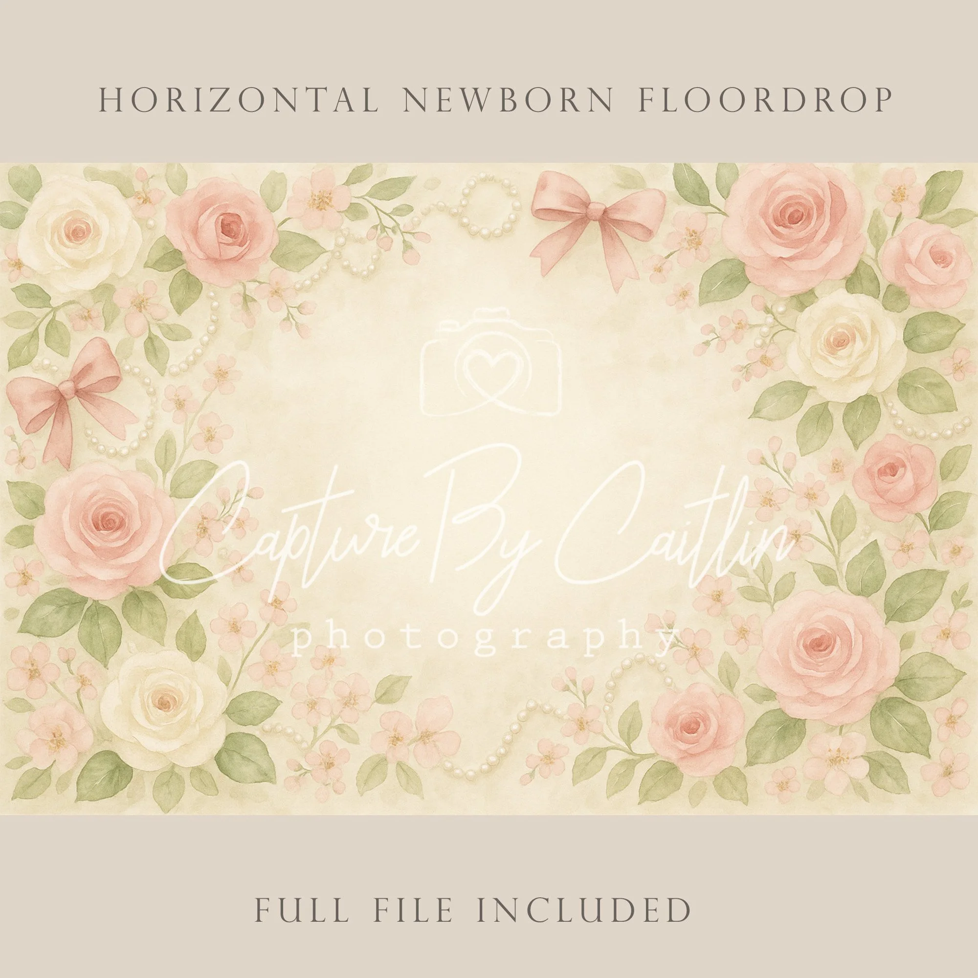Capture By Caitlin | Floral | Newborn Floor Drop