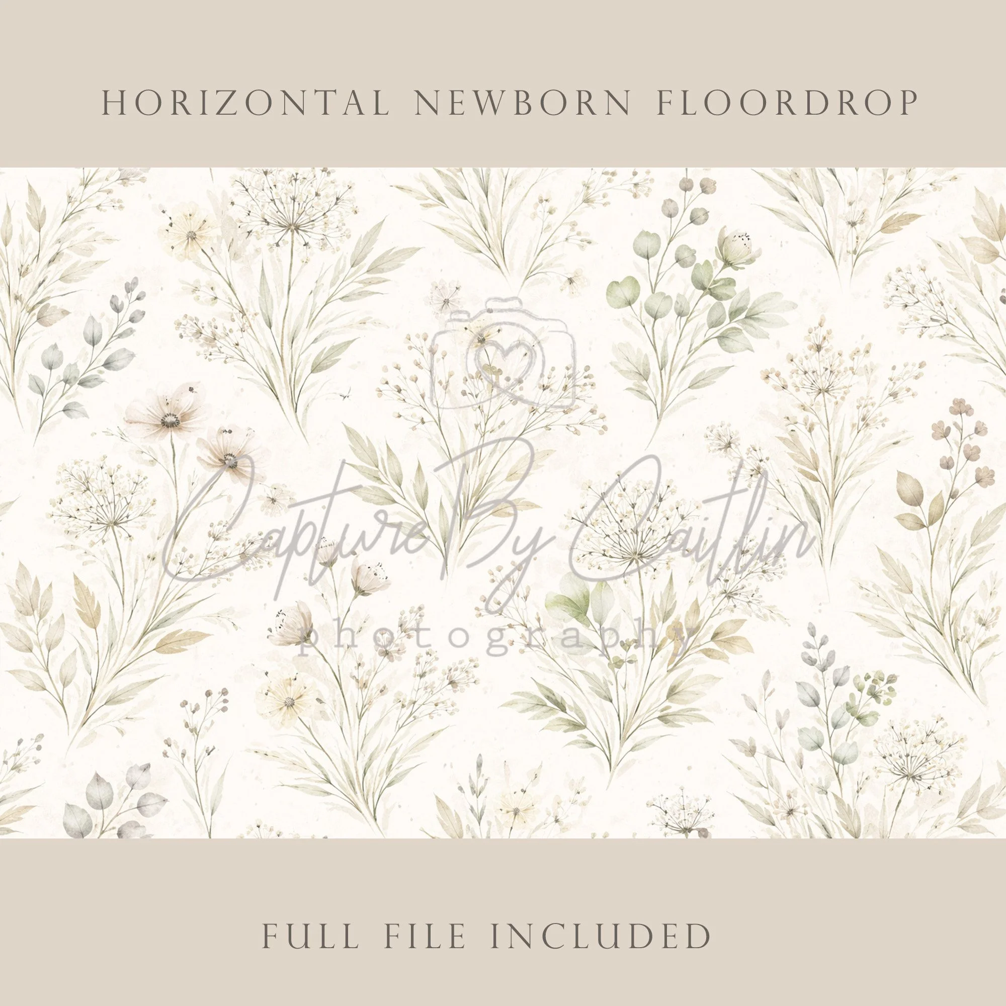Capture By Caitlin | Floral | Newborn Floor Drop