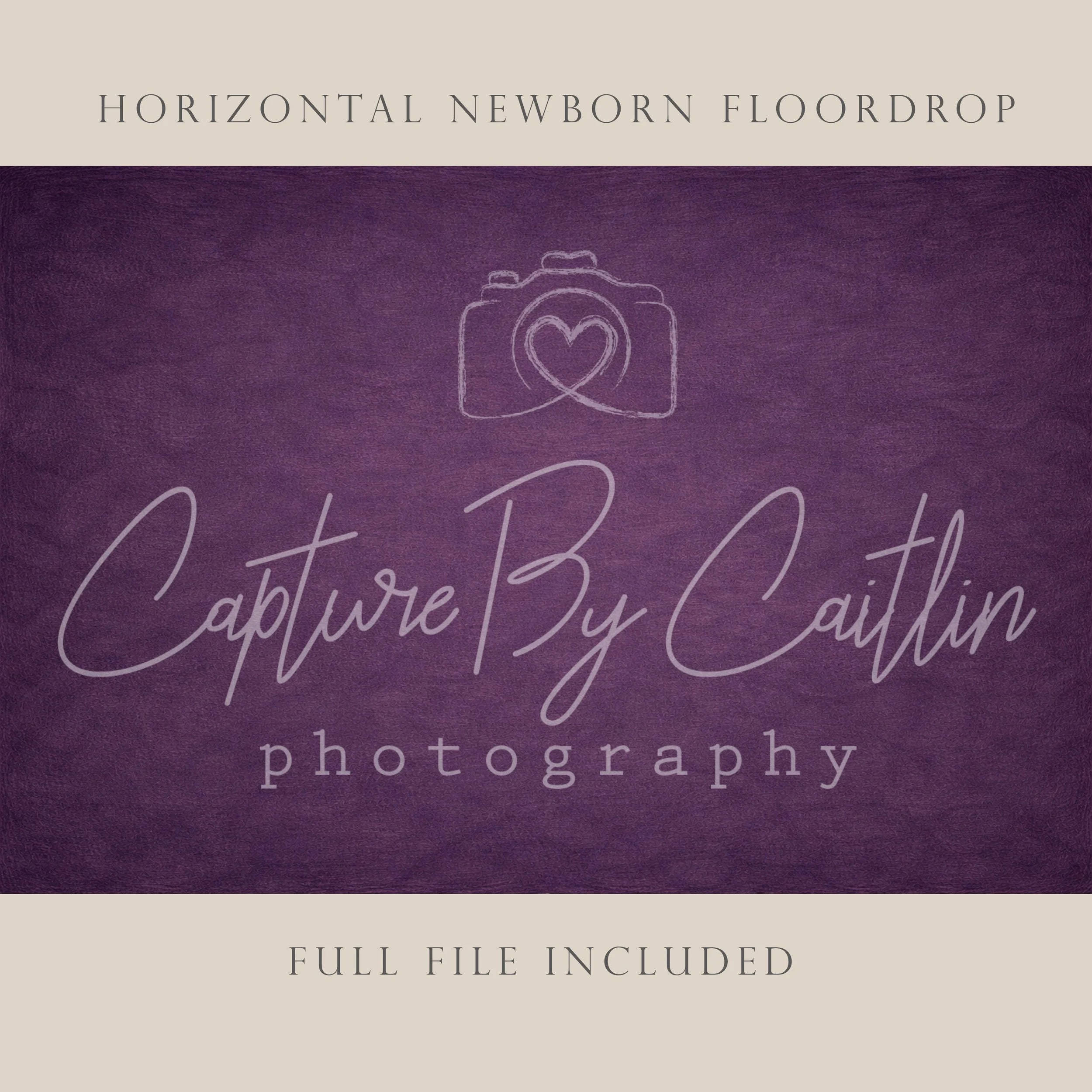 Capture By Caitlin | Eggplant | Newborn Floor Drop