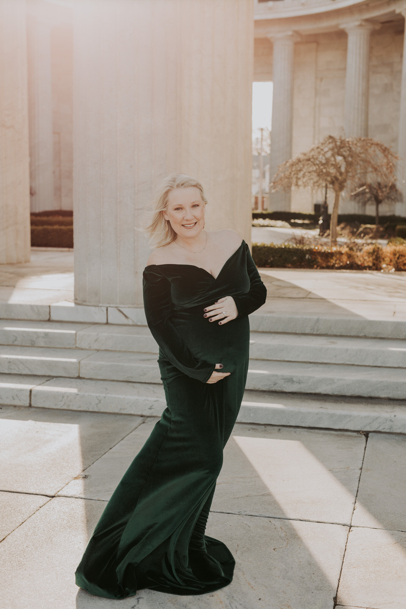 Wintery_Velvet_Chilly_Maternity_Session_Fashion_Pregnancy_Gown_Niles_McKinley_Memorial_Library_OH_Ohio_By_Family_Photographer_Christie_Leigh_Photo_Trumbull_County-1.jpg