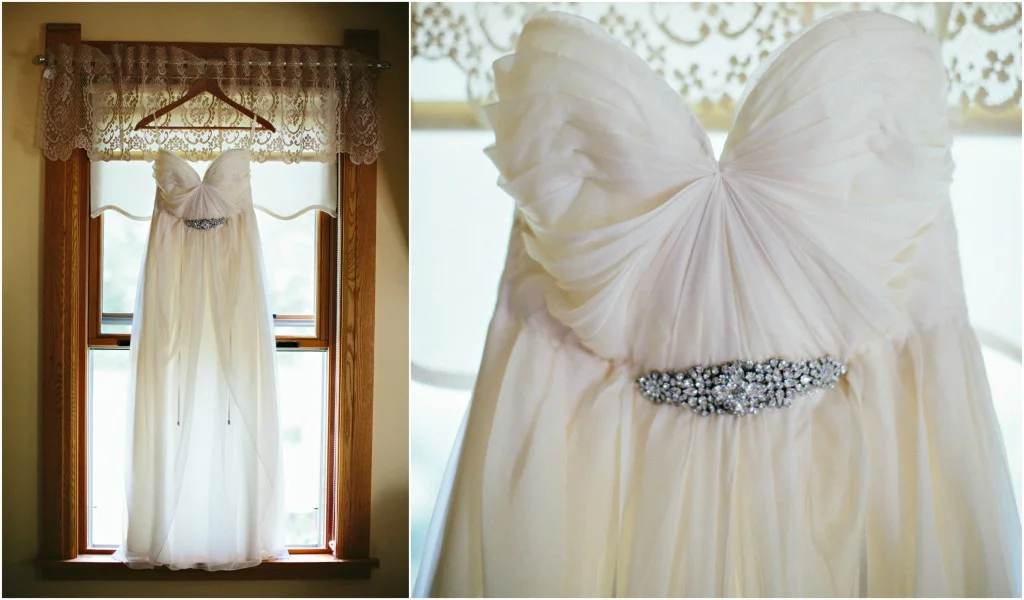 Wedding Dress with crystal belt