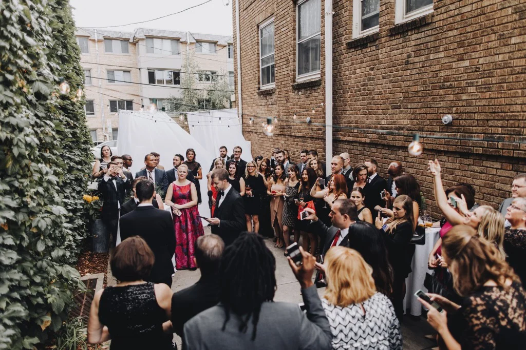 same sex wedding ceremony in Linden Hills Minnesota