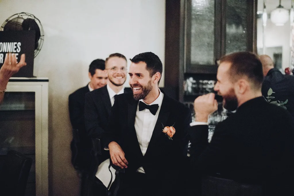 Same sex wedding reception at Tilia in Linden Hills, Minnesota