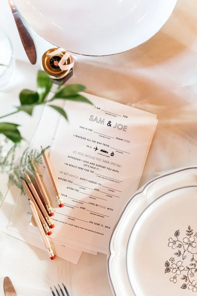 Wedding guest activities