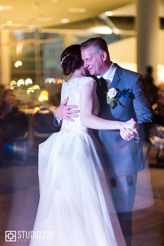 father daughter dance at Science Museum of Minnesota wedding
