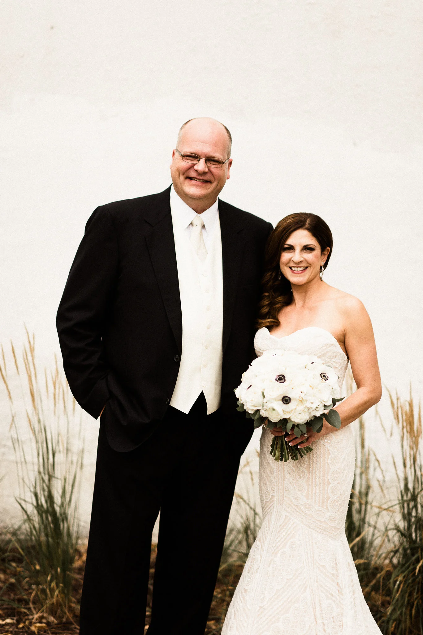 bride and groom before their MN wedding